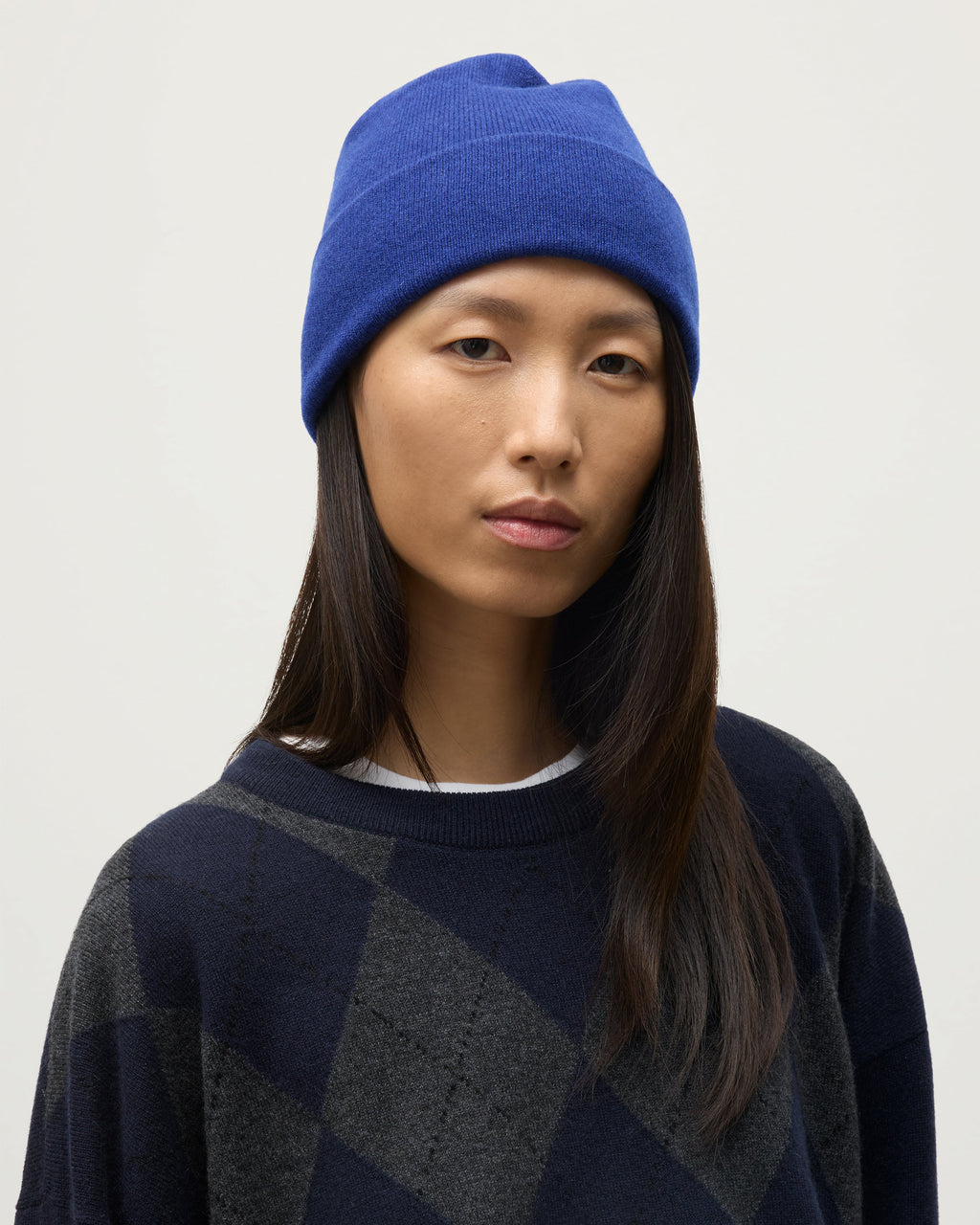 Braemar Blue Cashmere Beanie