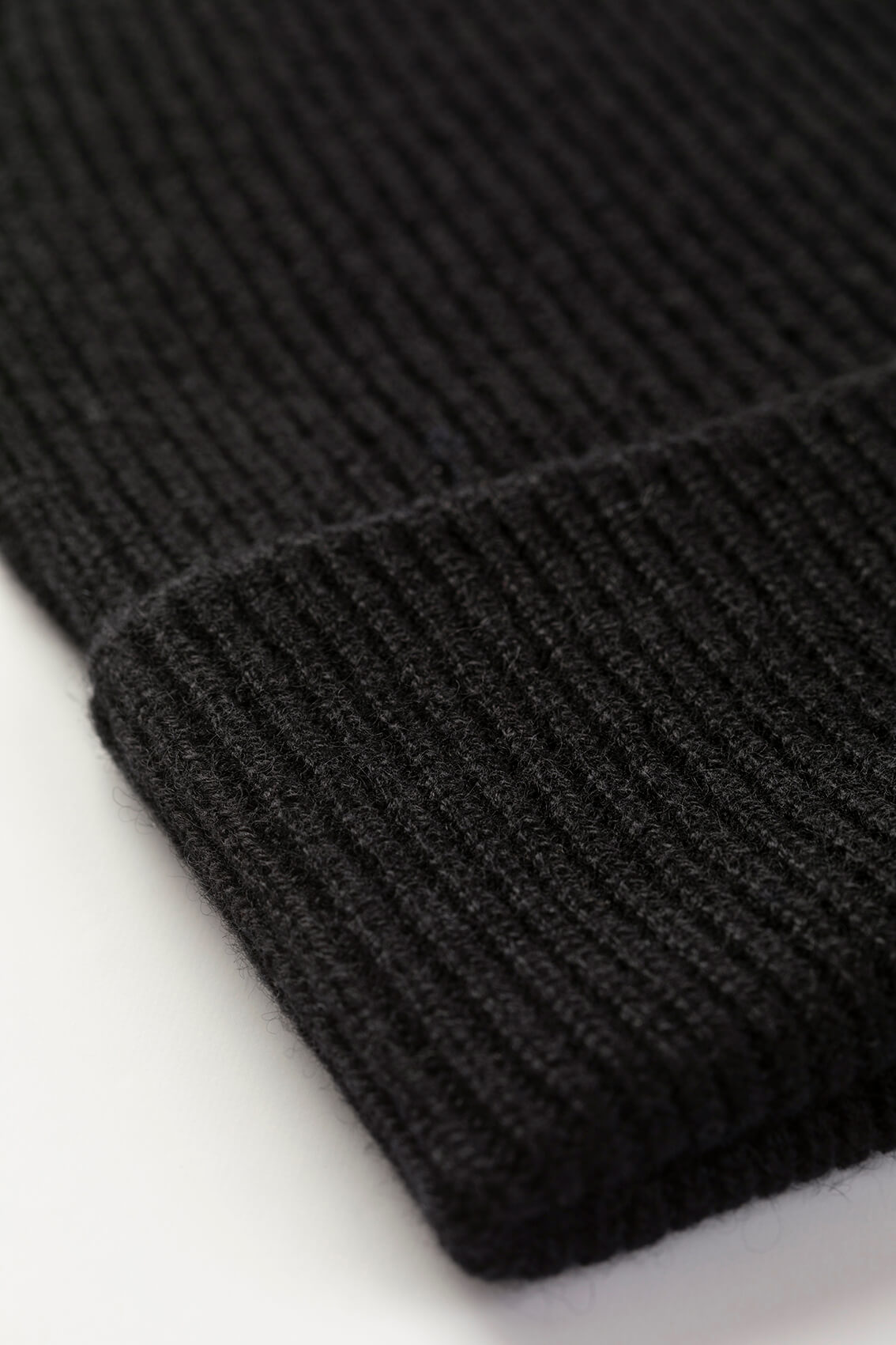 Slouchy Black Cashmere Beanie