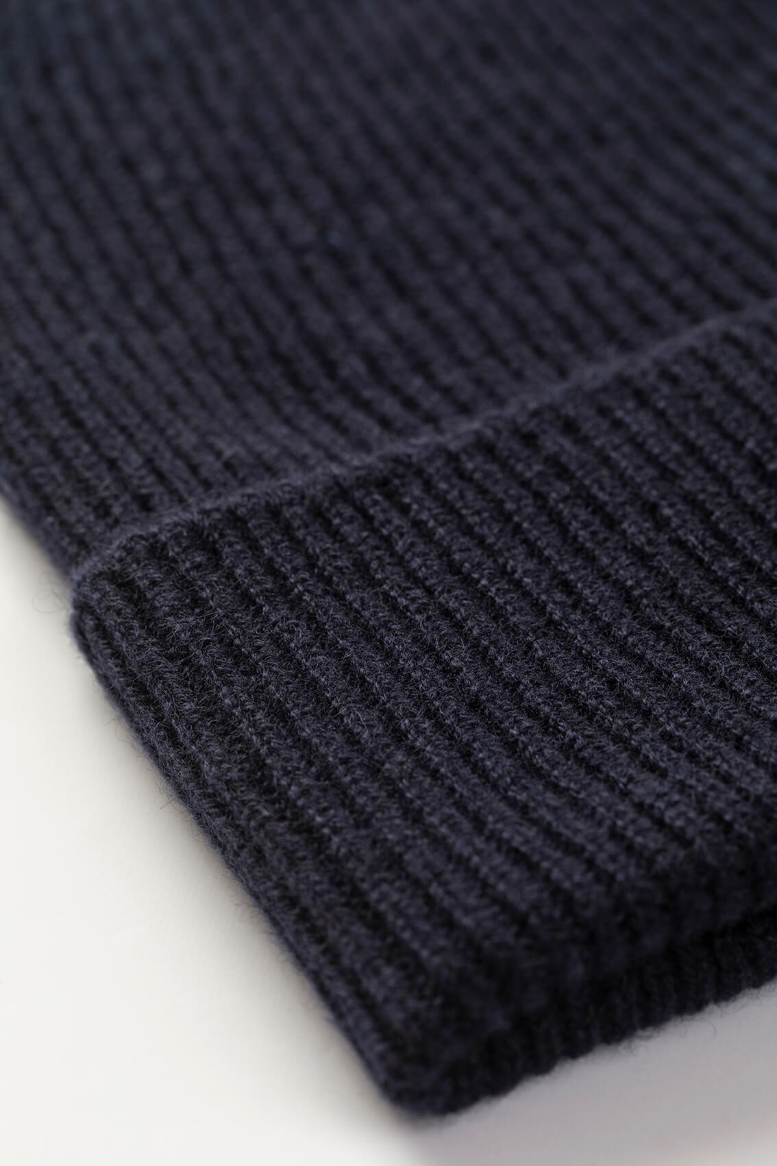 Slouchy Dark Navy Cashmere Beanie