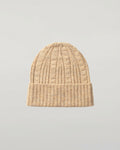 Cable & Rib Natural Cashmere Beanie