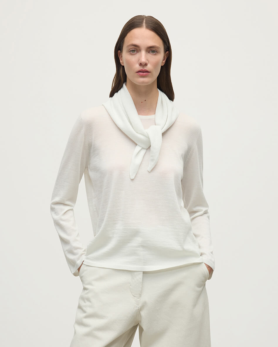 Reel White Cashmere Bandana