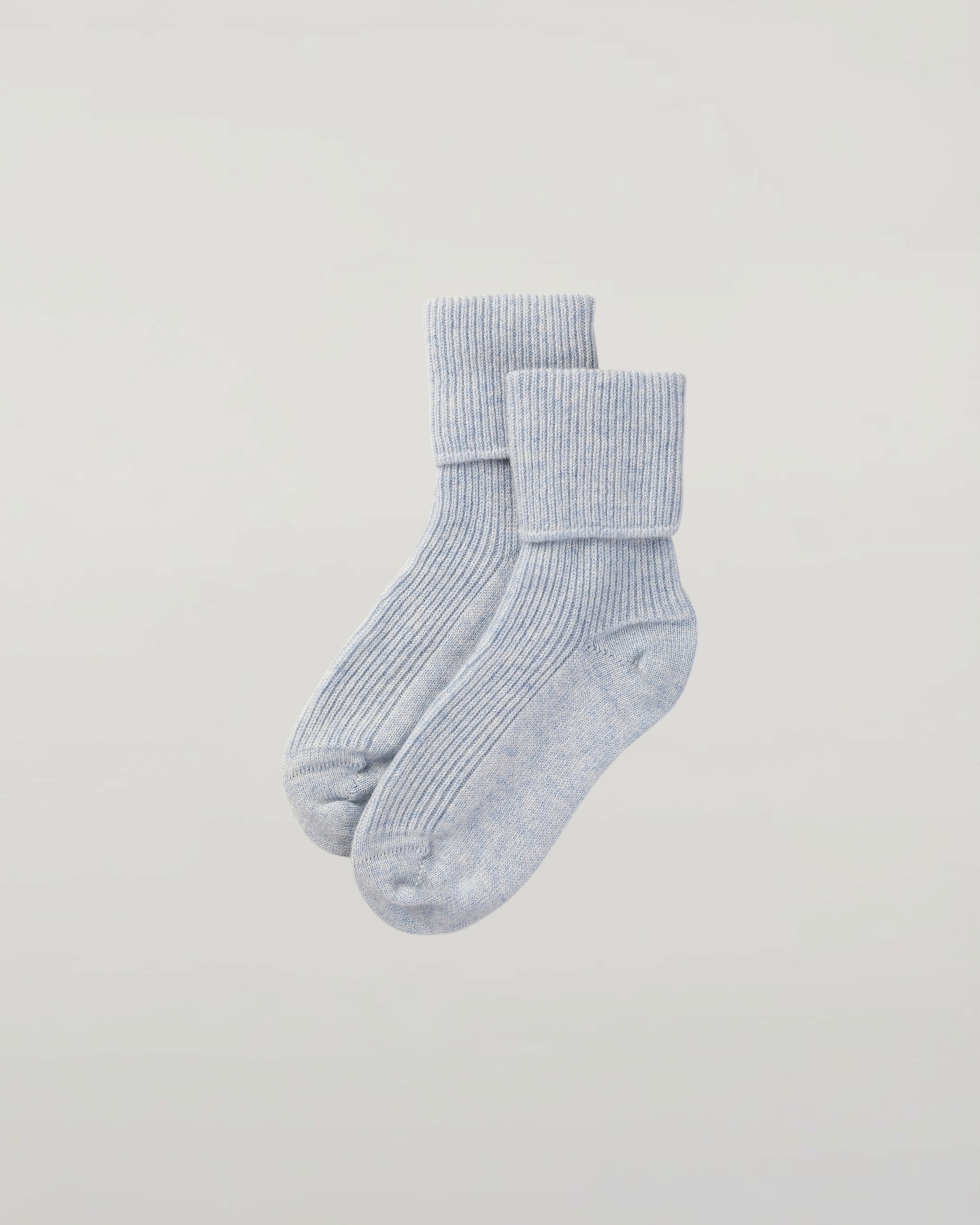 Women's Light Blue Cashmere Lounge Socks