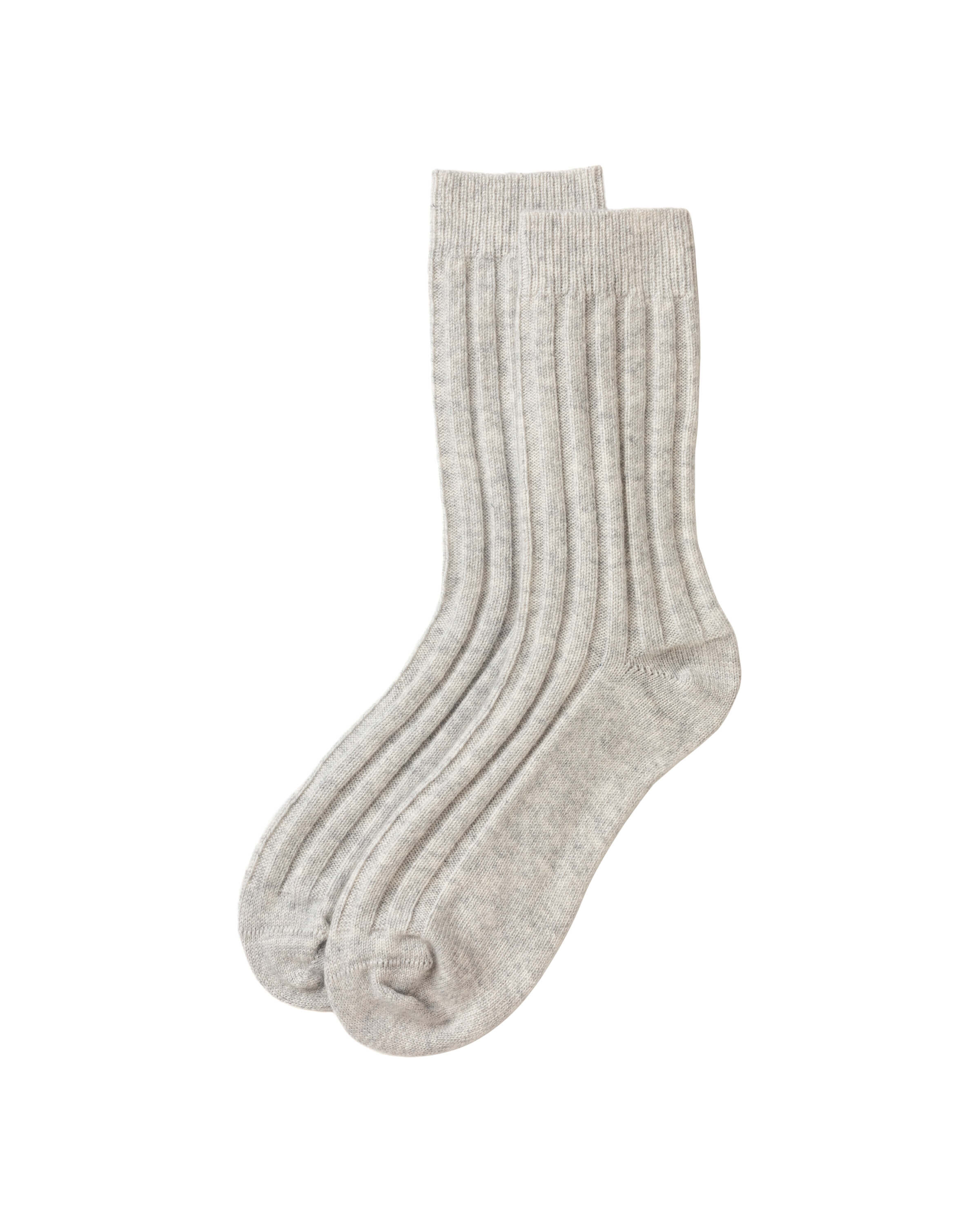 Men's Light Grey Cashmere Travel Socks