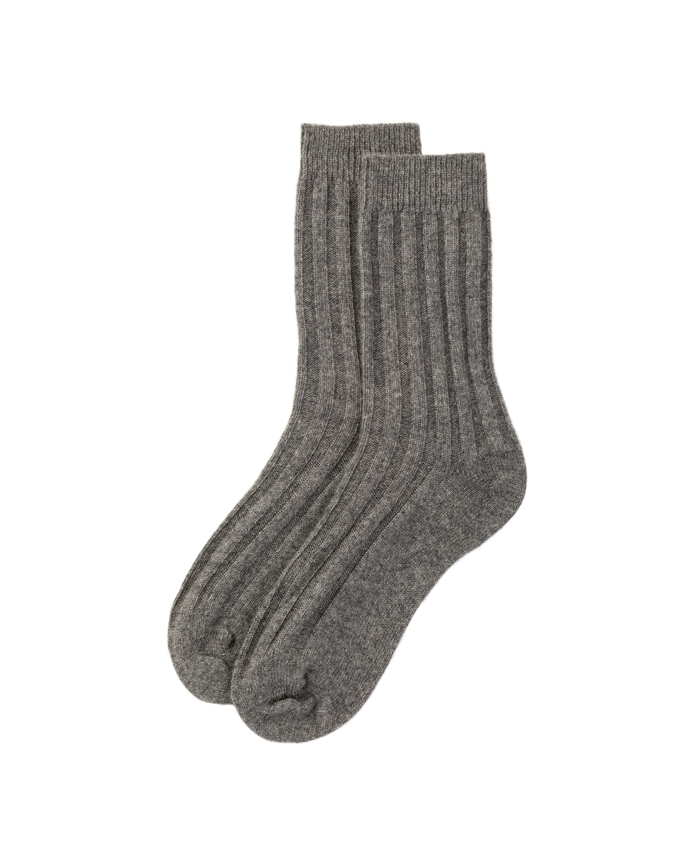 Men's Charcoal Cashmere Lounge Socks