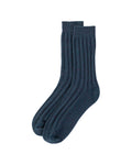 Men's Navy Cashmere Lounge Socks