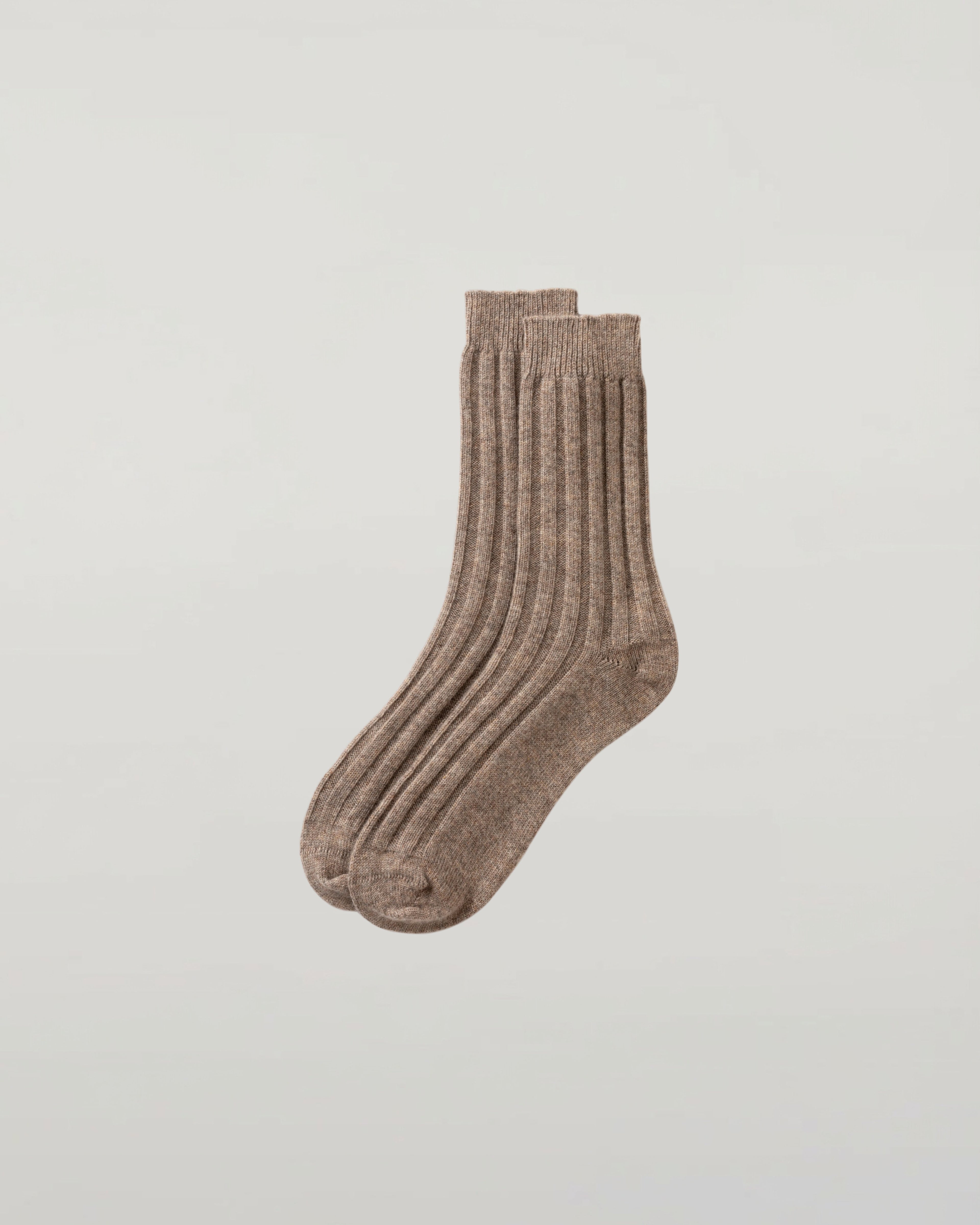 Light Brown Cashmere Travel Socks