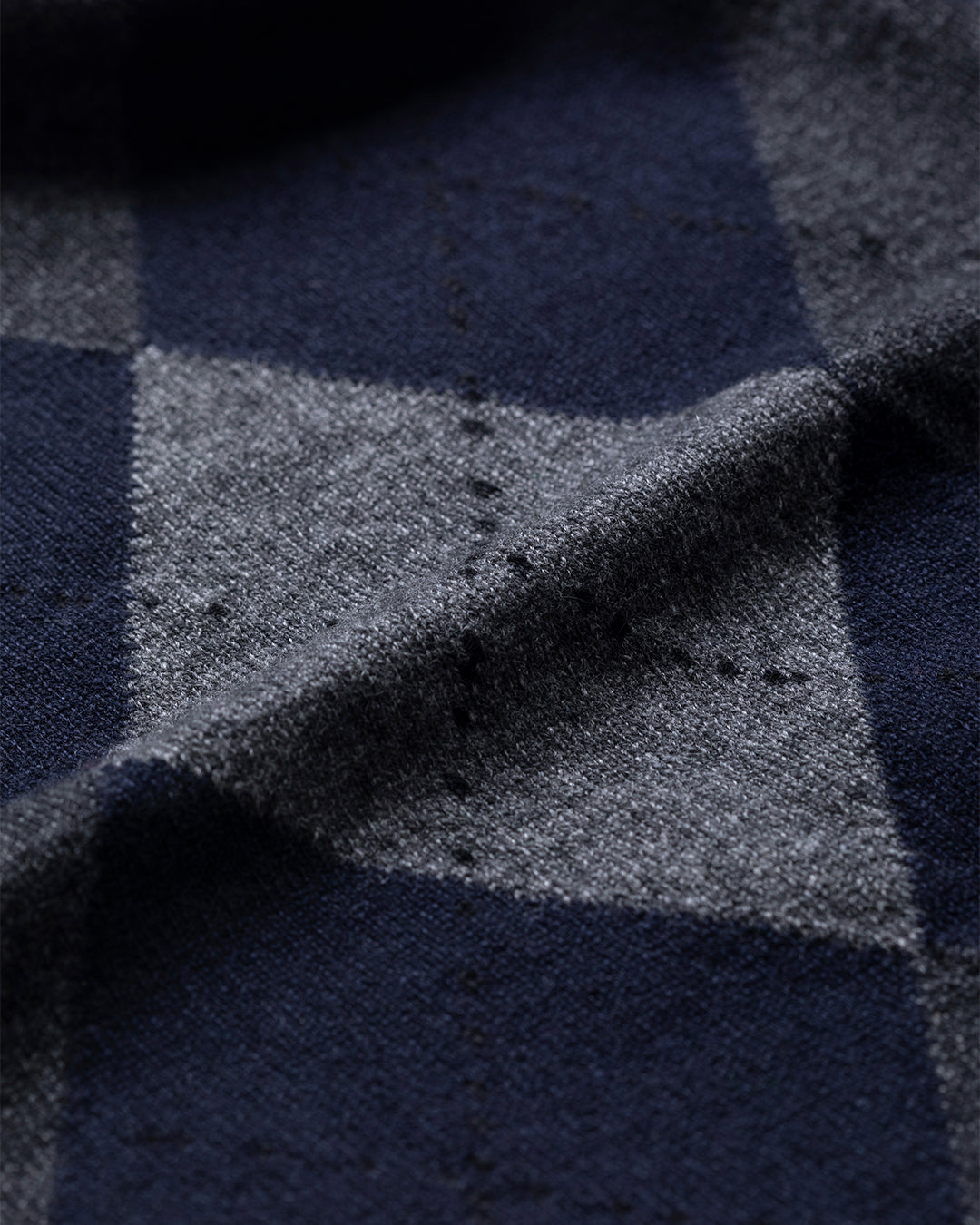Clan Dark Navy Argyle Cashmere Bandana