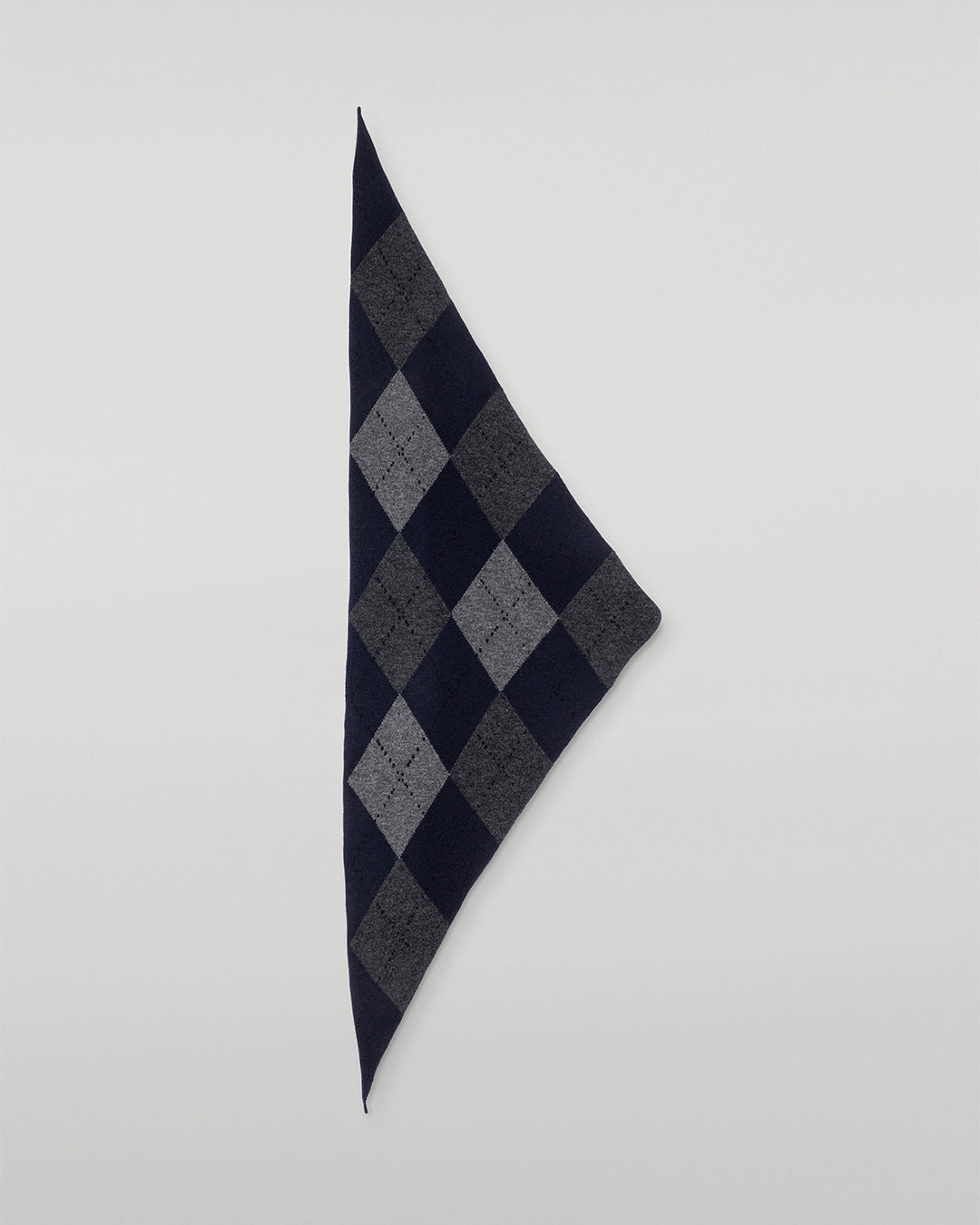 Clan Dark Navy Argyle Cashmere Bandana