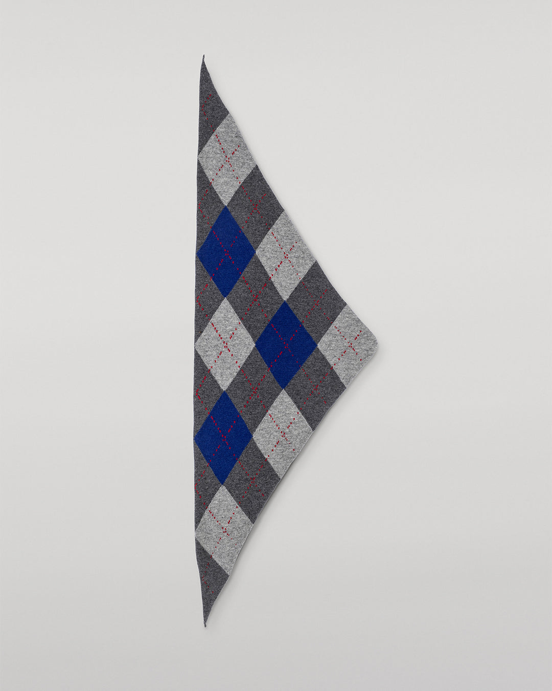Clan Mid Grey Argyle Cashmere Bandana
