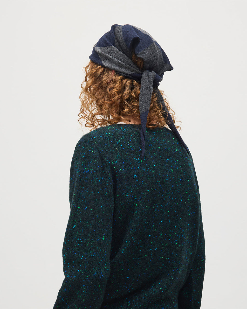 Clan Dark Navy Argyle Cashmere Bandana