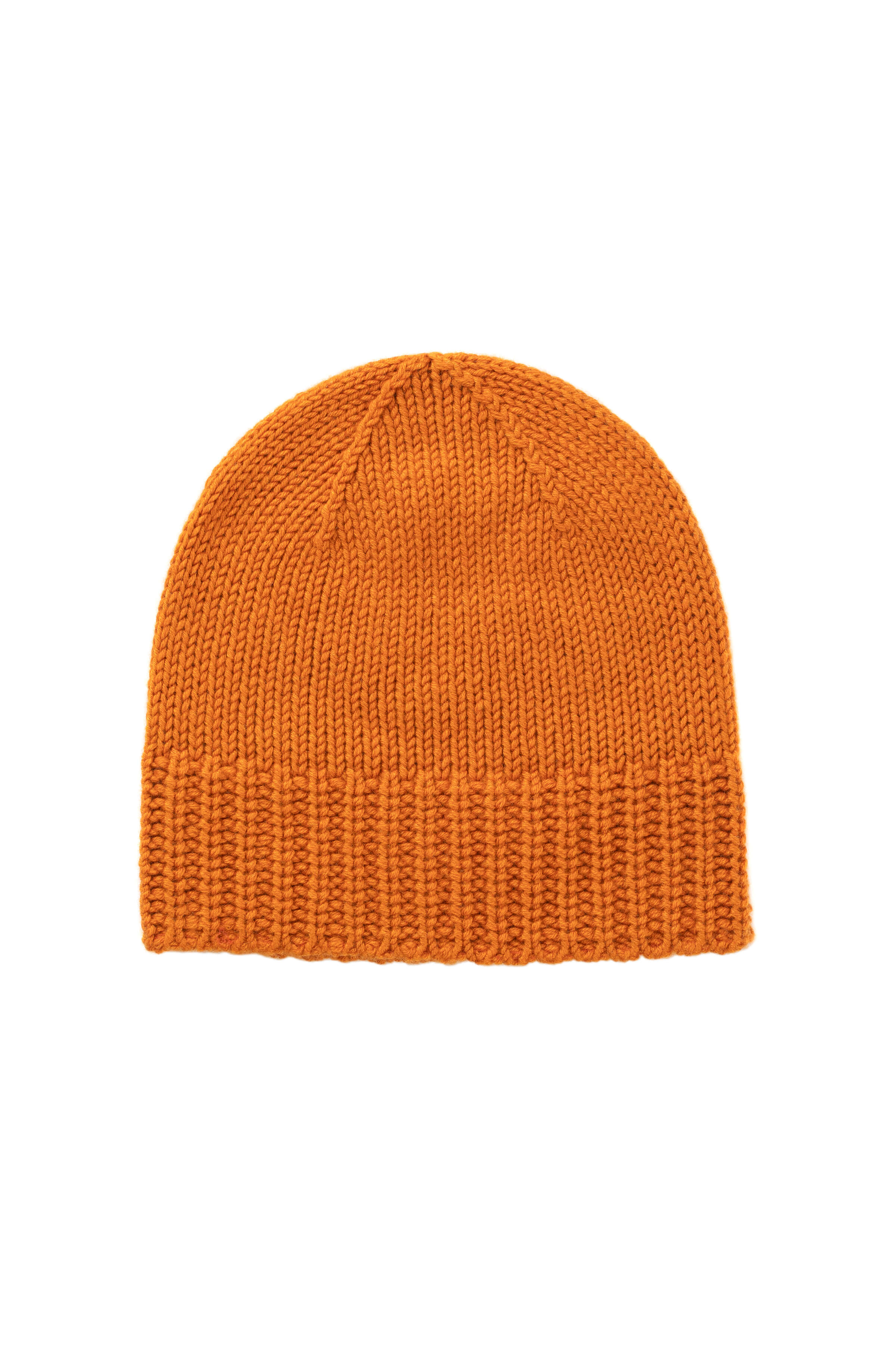 Orange Cashmere Jersey Cuff Beanie