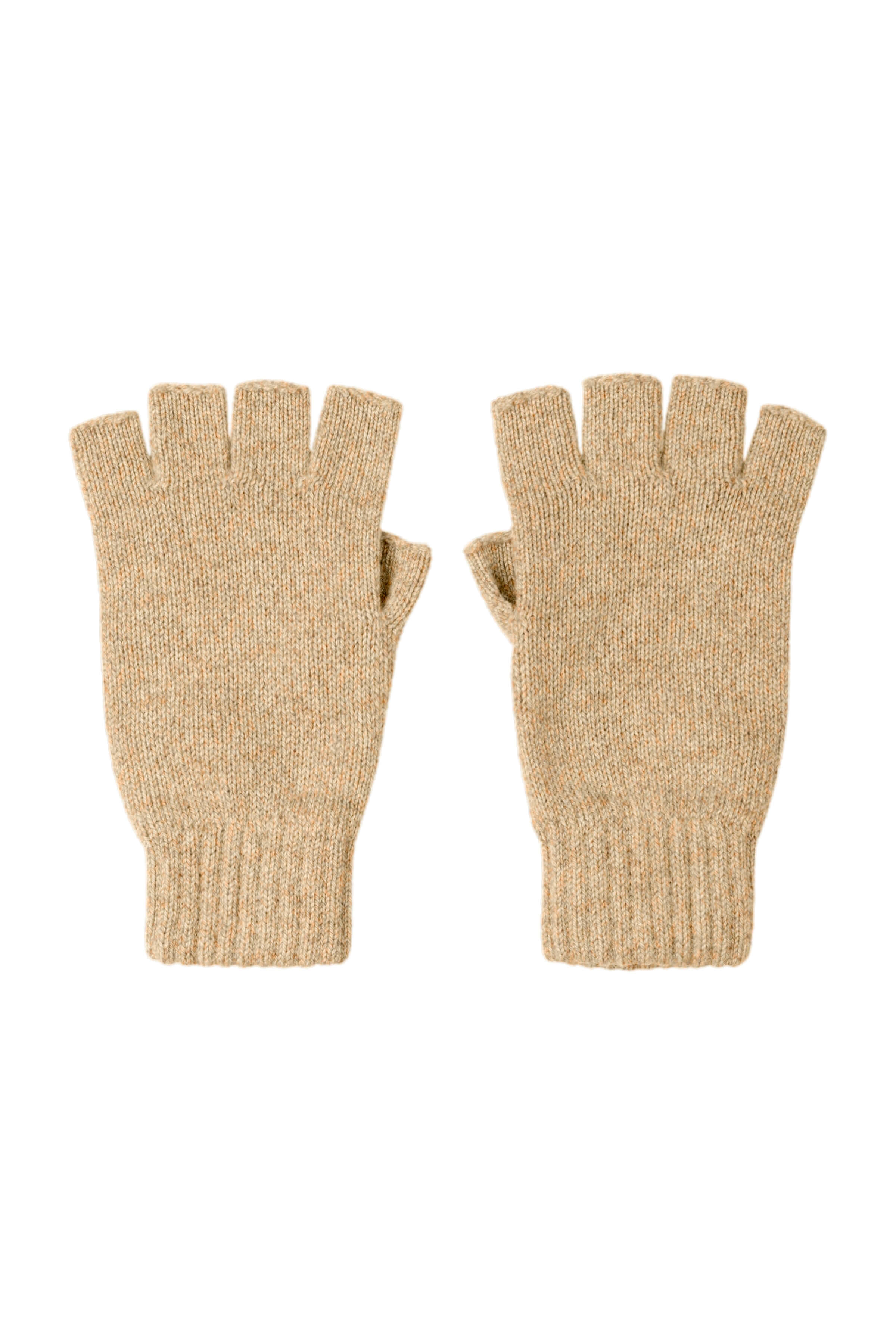 Fingerless Natural Cashmere Gloves