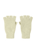 Women's Fingerless Light Green Cashmere Gloves