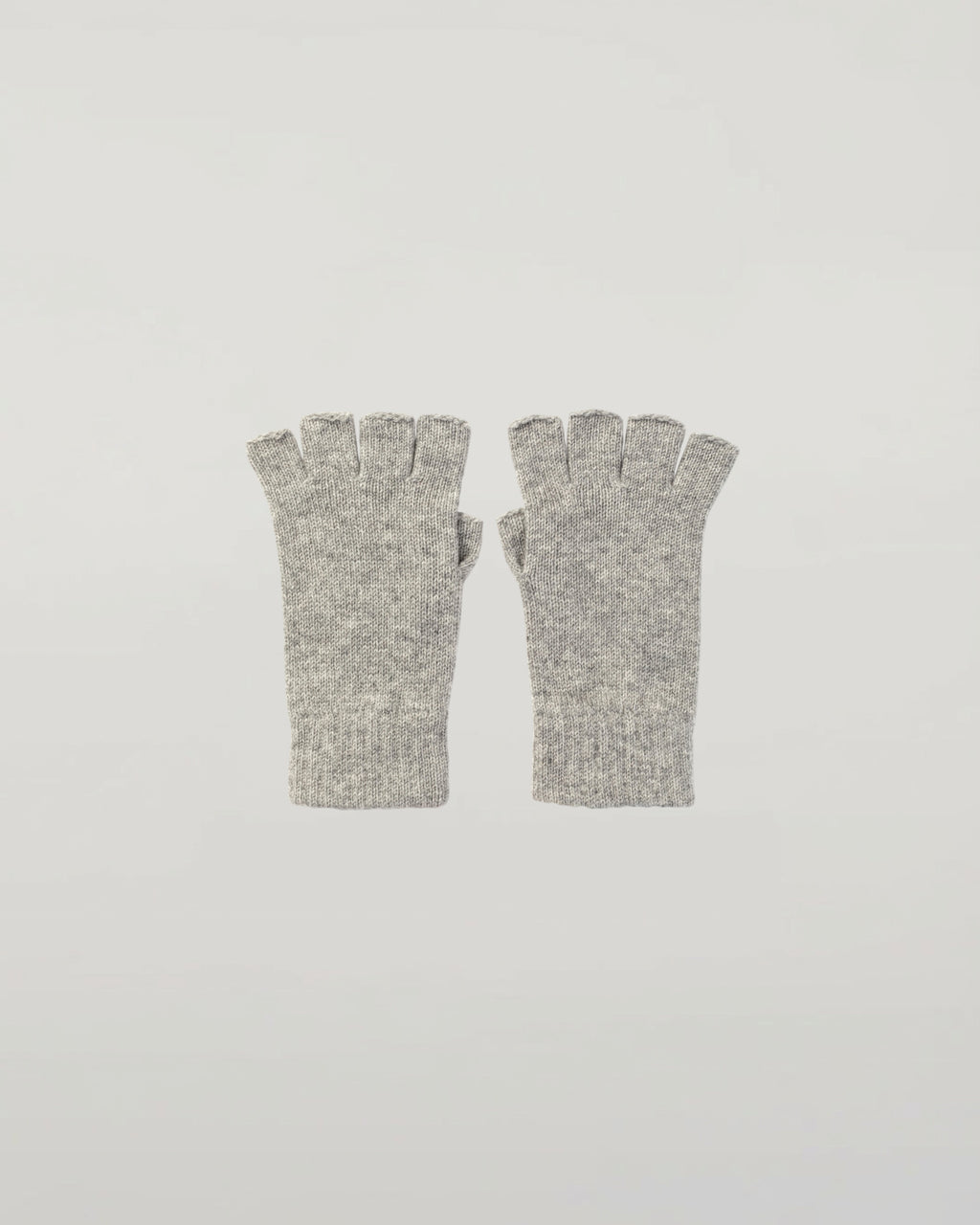 Fingerless Light Grey Cashmere Gloves
