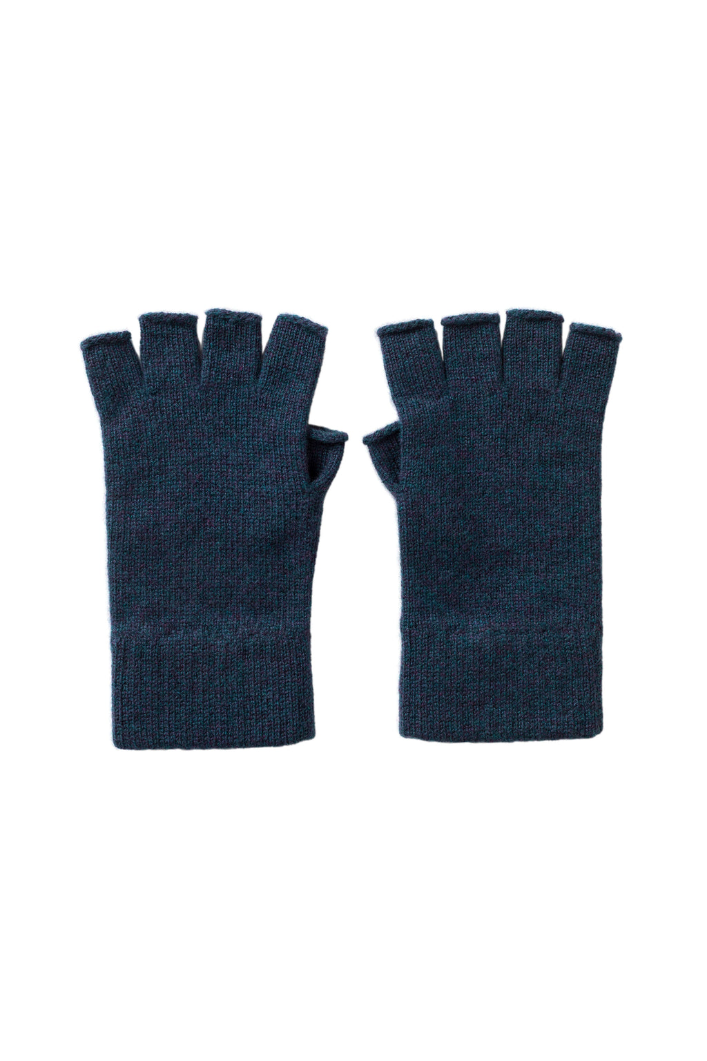Fingerless Navy Cashmere Gloves