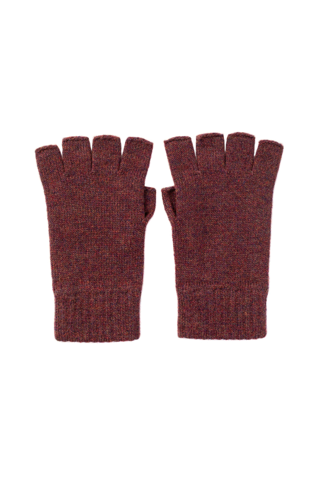 Fingerless Purple Cashmere Gloves