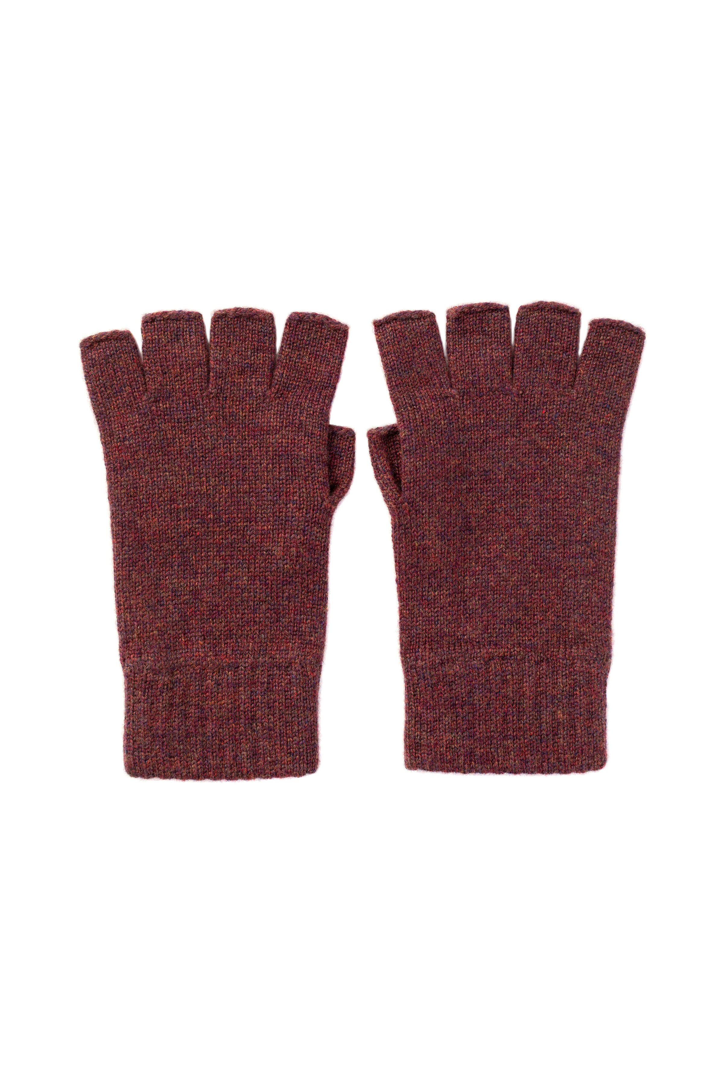 Fingerless Purple Cashmere Gloves