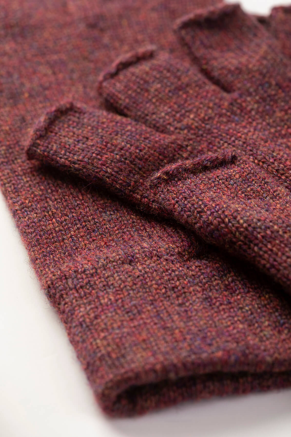 Fingerless Purple Cashmere Gloves