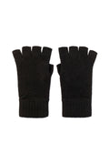 Fingerless Black Cashmere Gloves