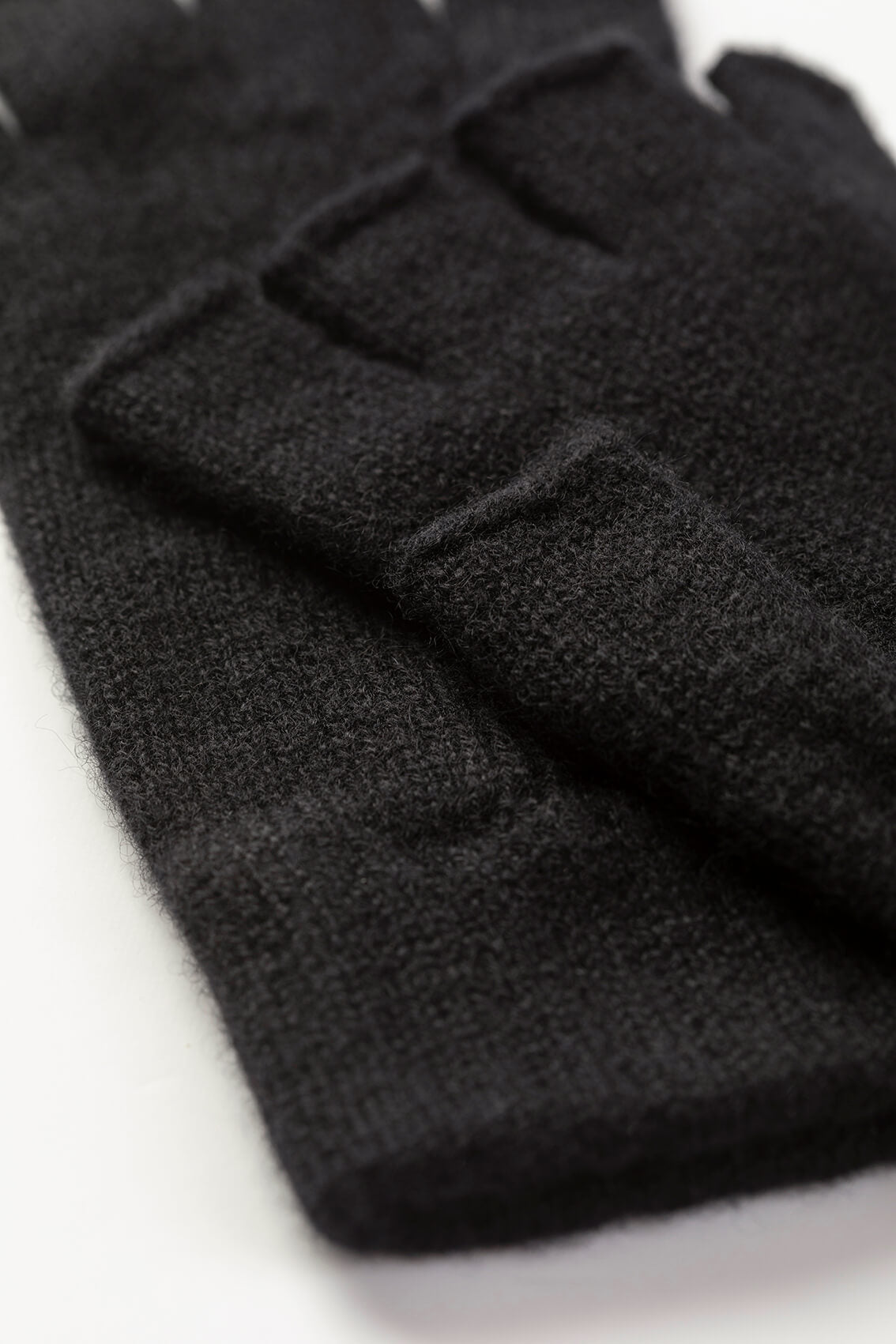 Fingerless Black Cashmere Gloves