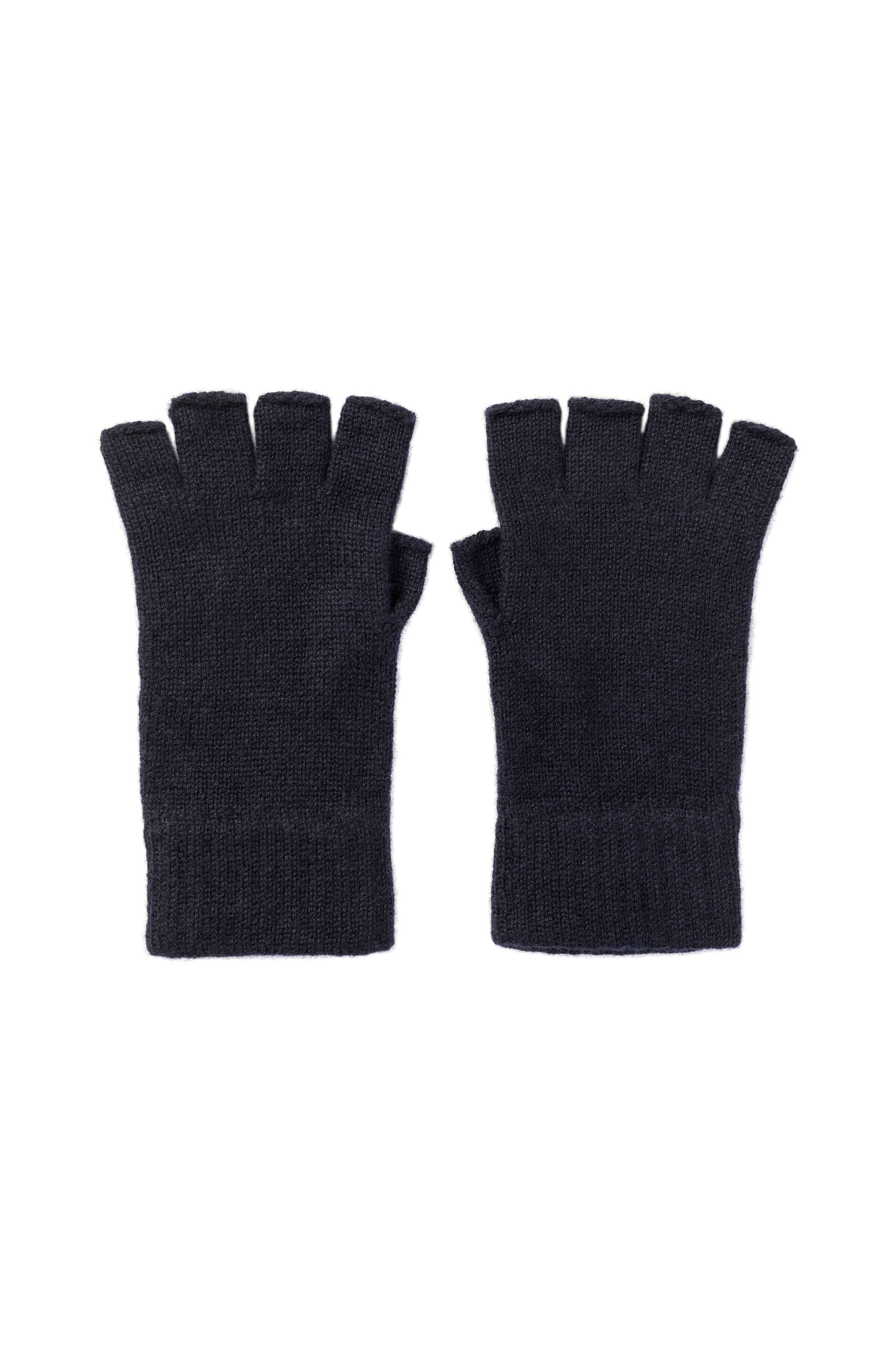 Fingerless Dark Navy Cashmere Gloves