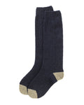 Women's Navy Donegal Cashmere Socks