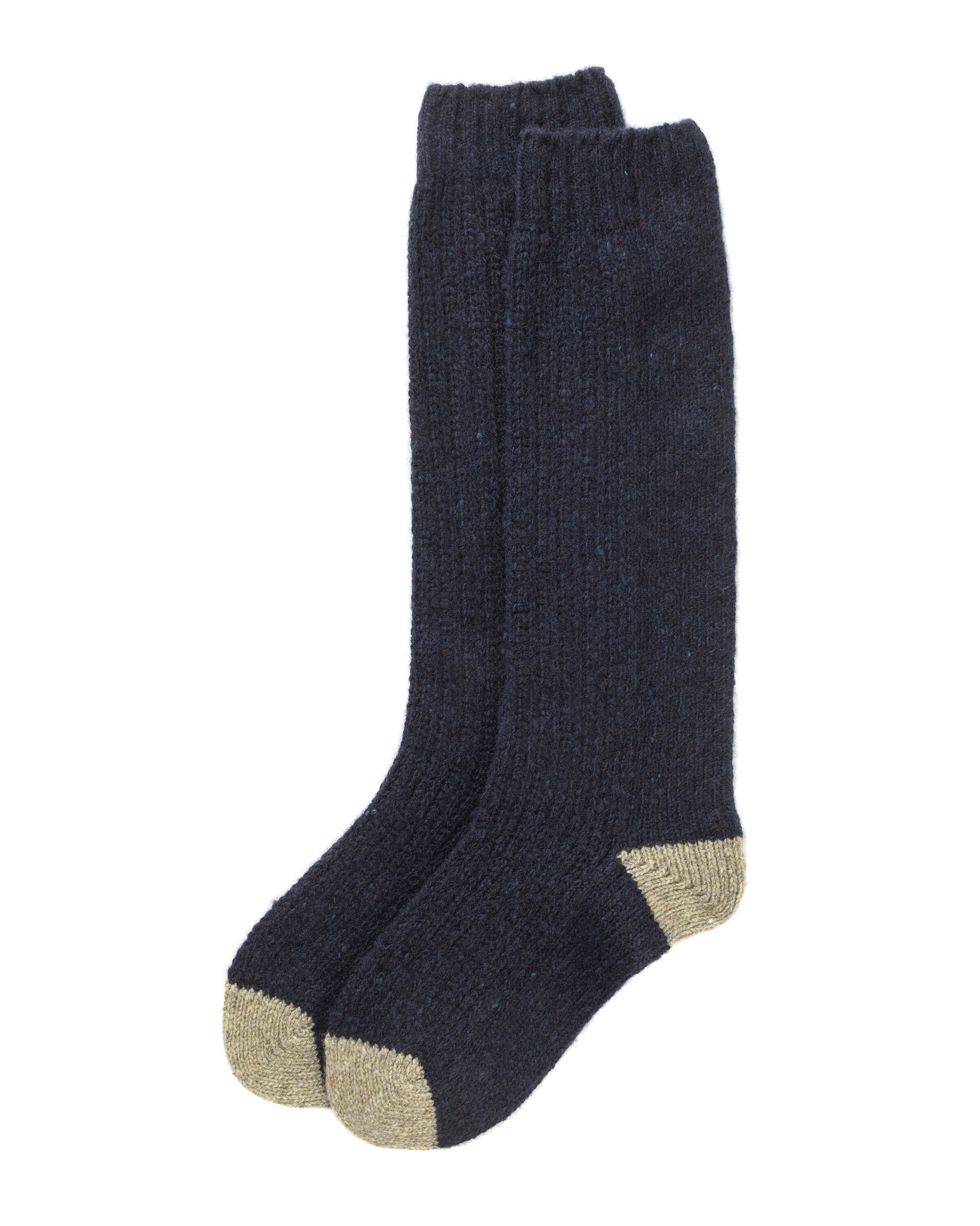 Women's Navy Donegal Cashmere Socks