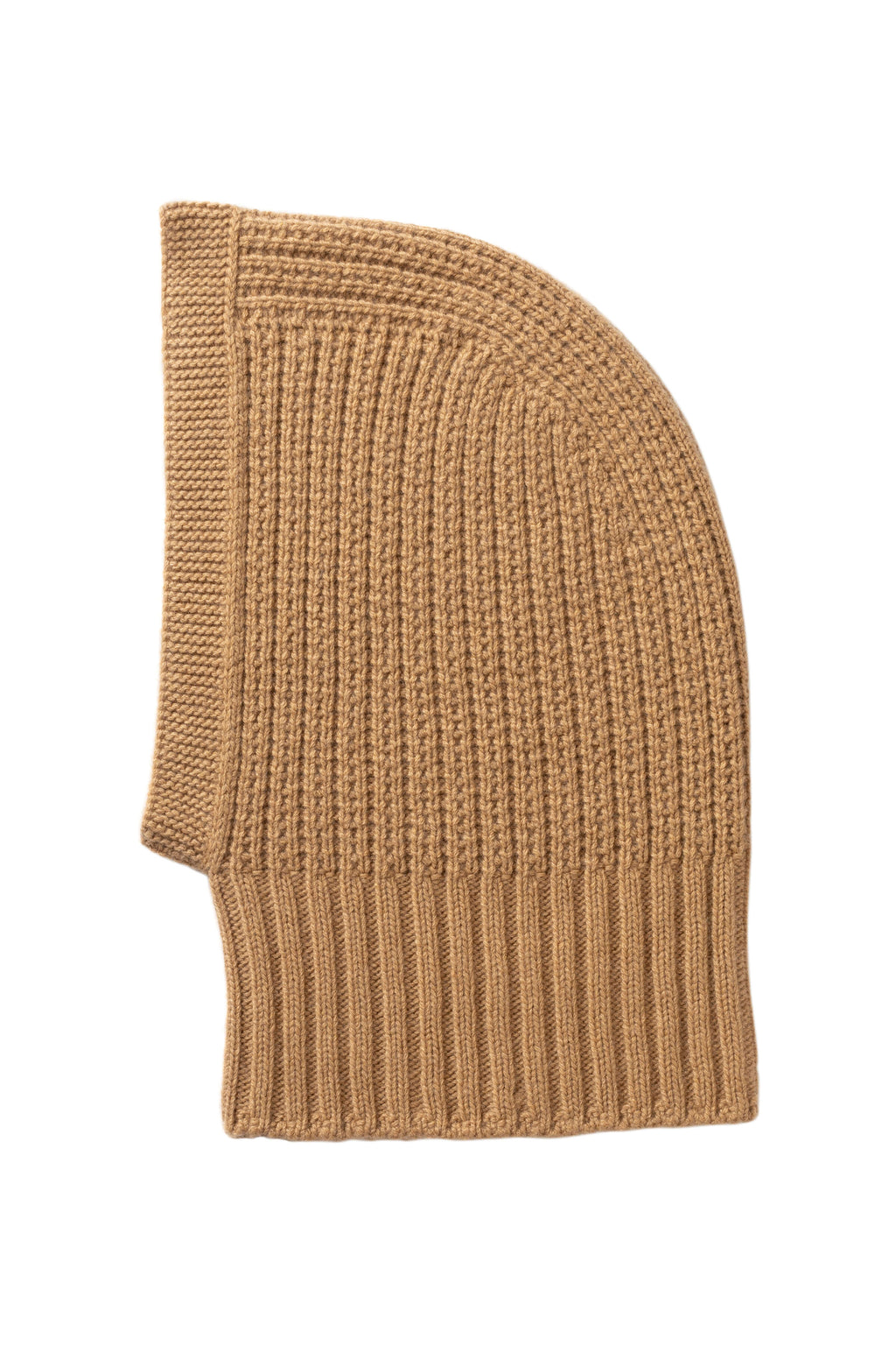 Waffle Stitch Camel Cashmere Hood