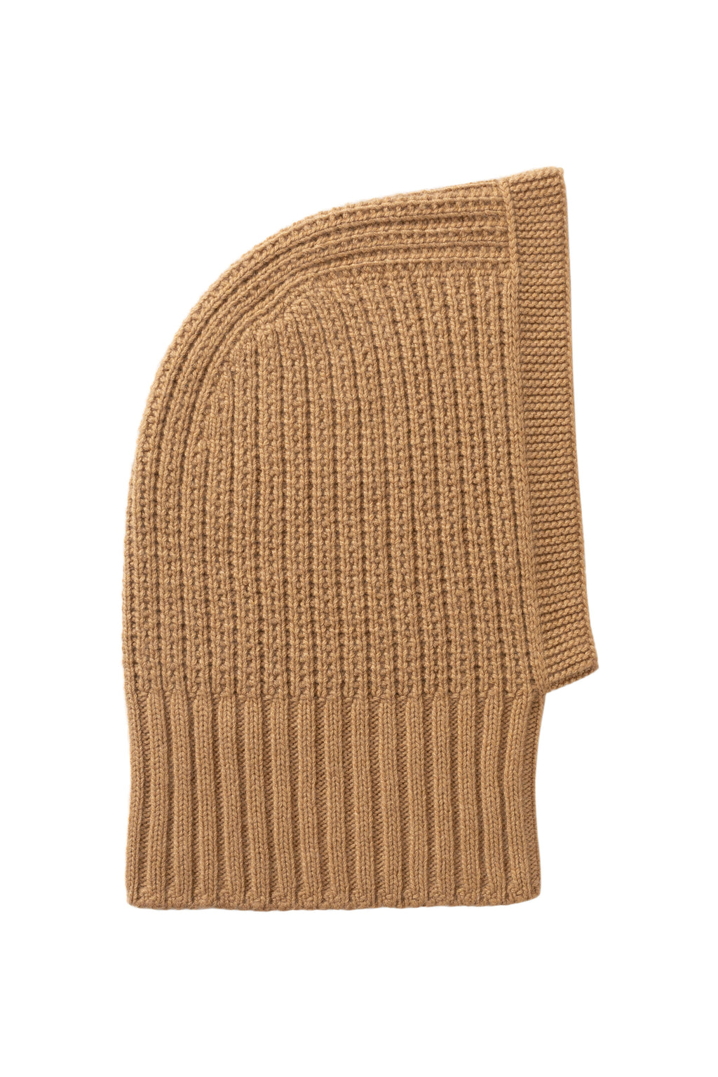 Waffle Stitch Camel Cashmere Hood