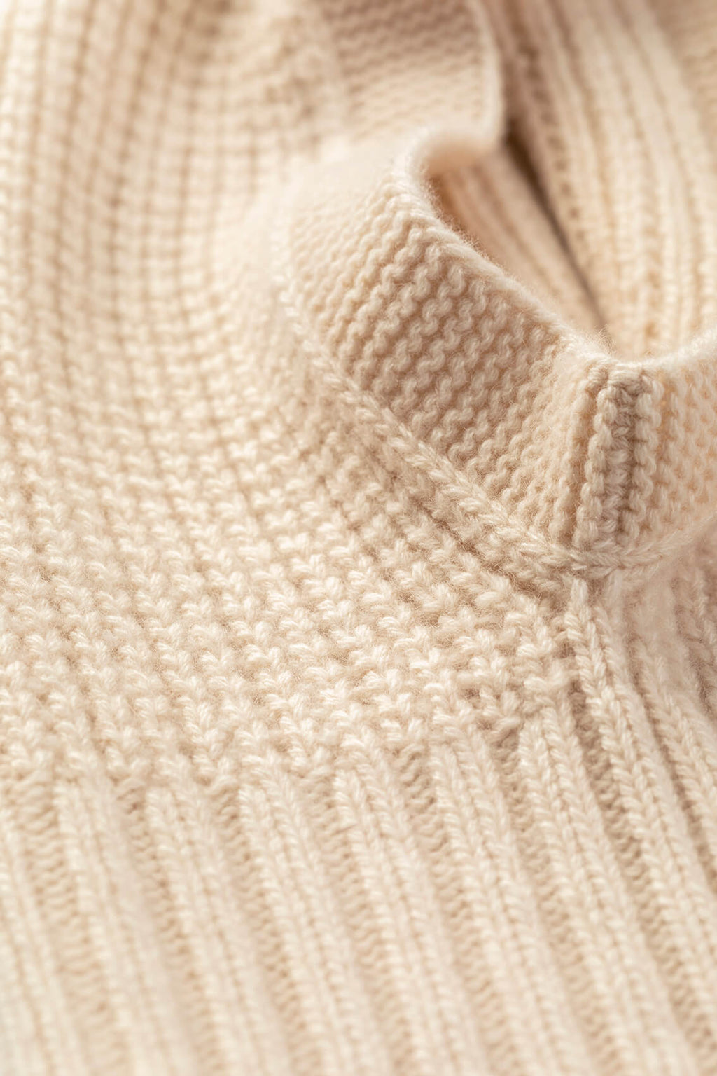 Waffle Stitch Cream Cashmere Hood
