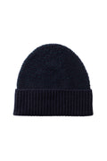 Seed Stitch Cashmere Navy Beanie