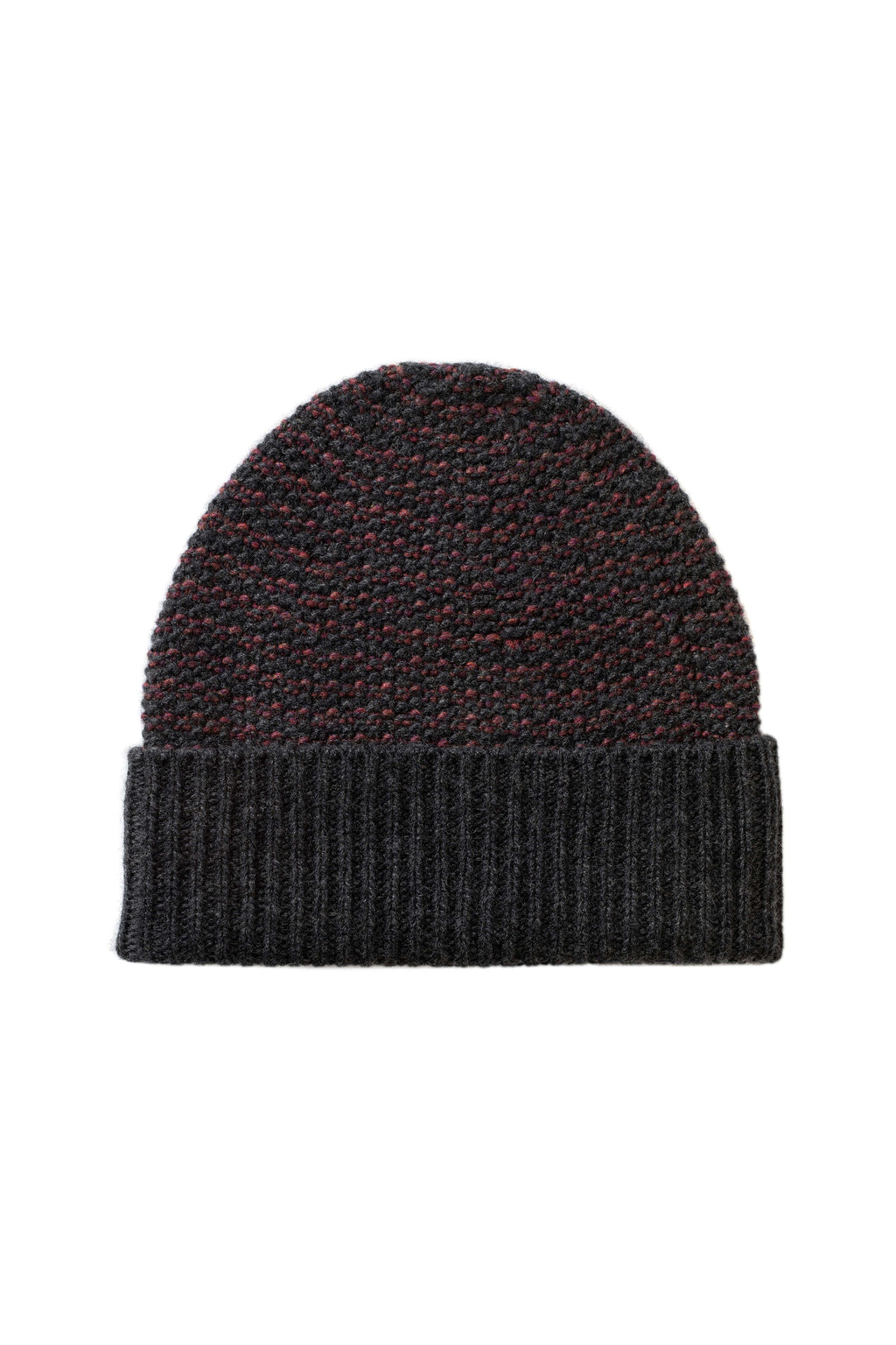 Seed Stitch Cashmere Grey Beanie