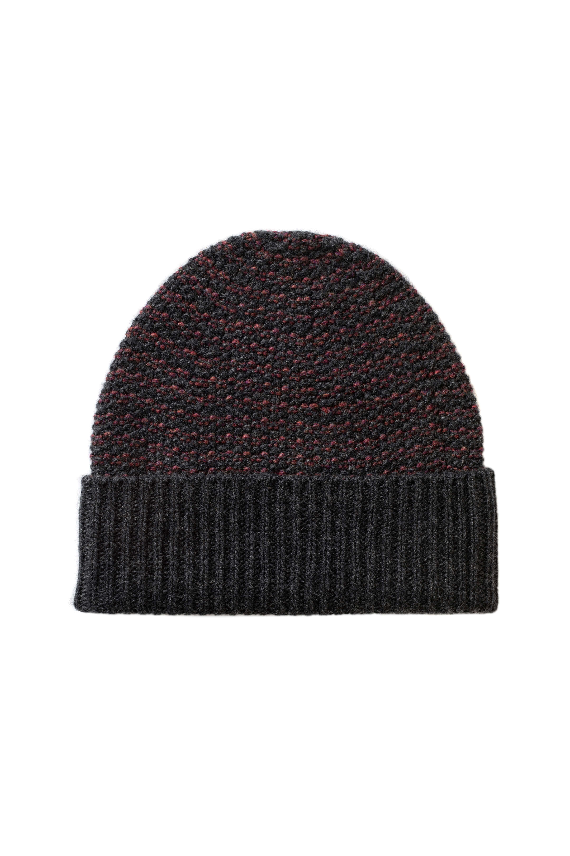 Seed Stitch Cashmere Grey Beanie