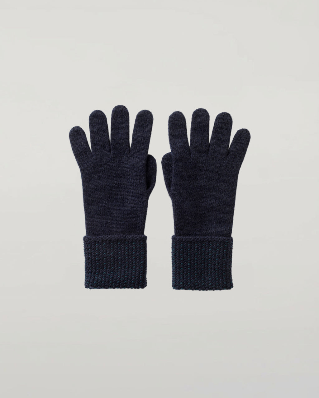 Seed Stitch Navy Cashmere Gloves