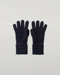 Seed Stitch Navy Cashmere Gloves