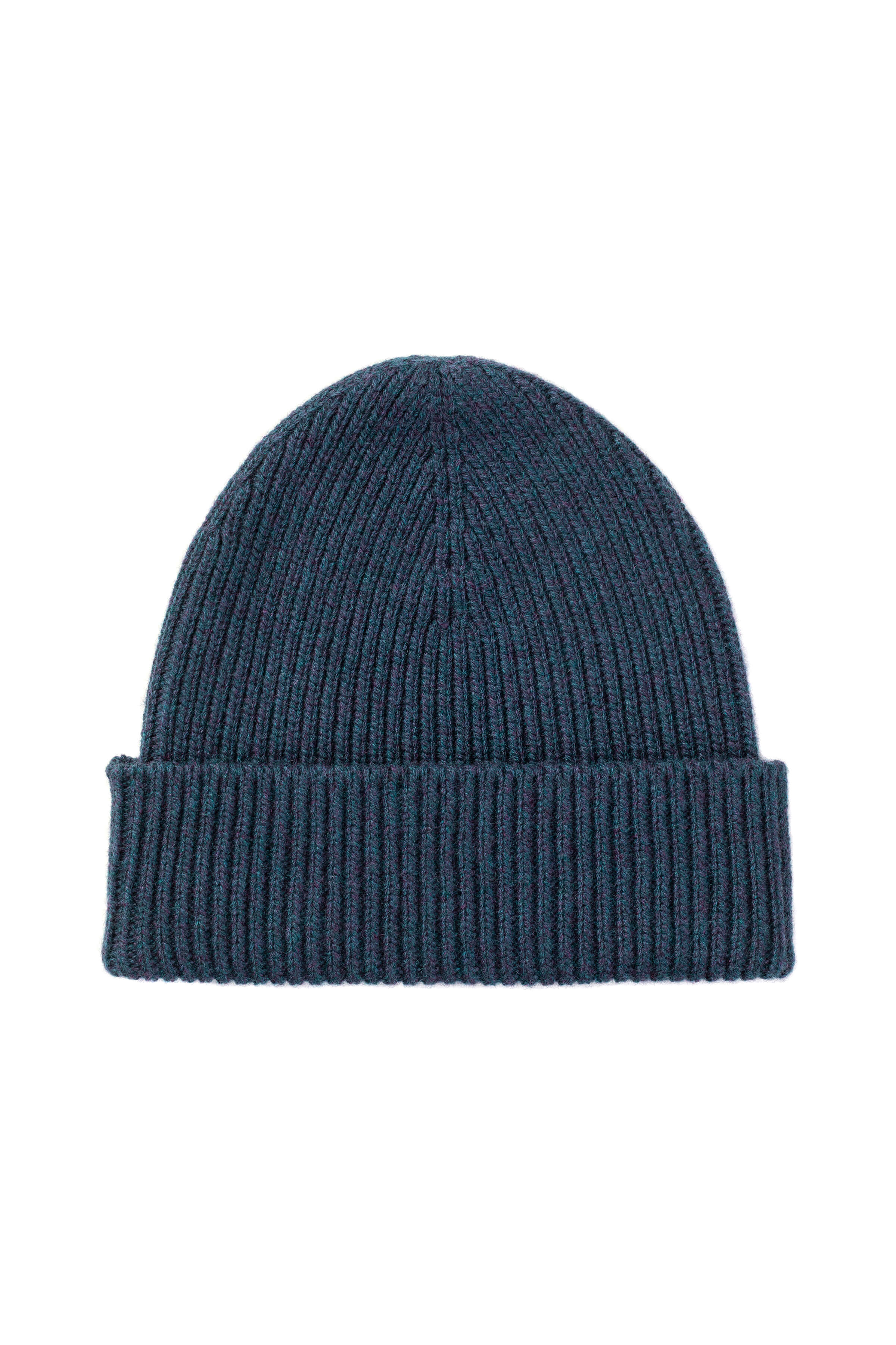 Ribbed Navy Cashmere Beanie