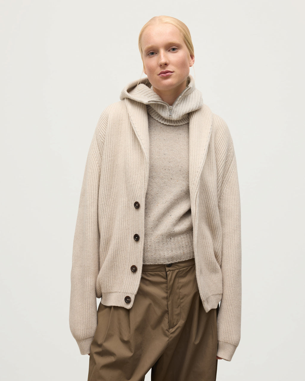 Nevis Natural Cashmere Hood