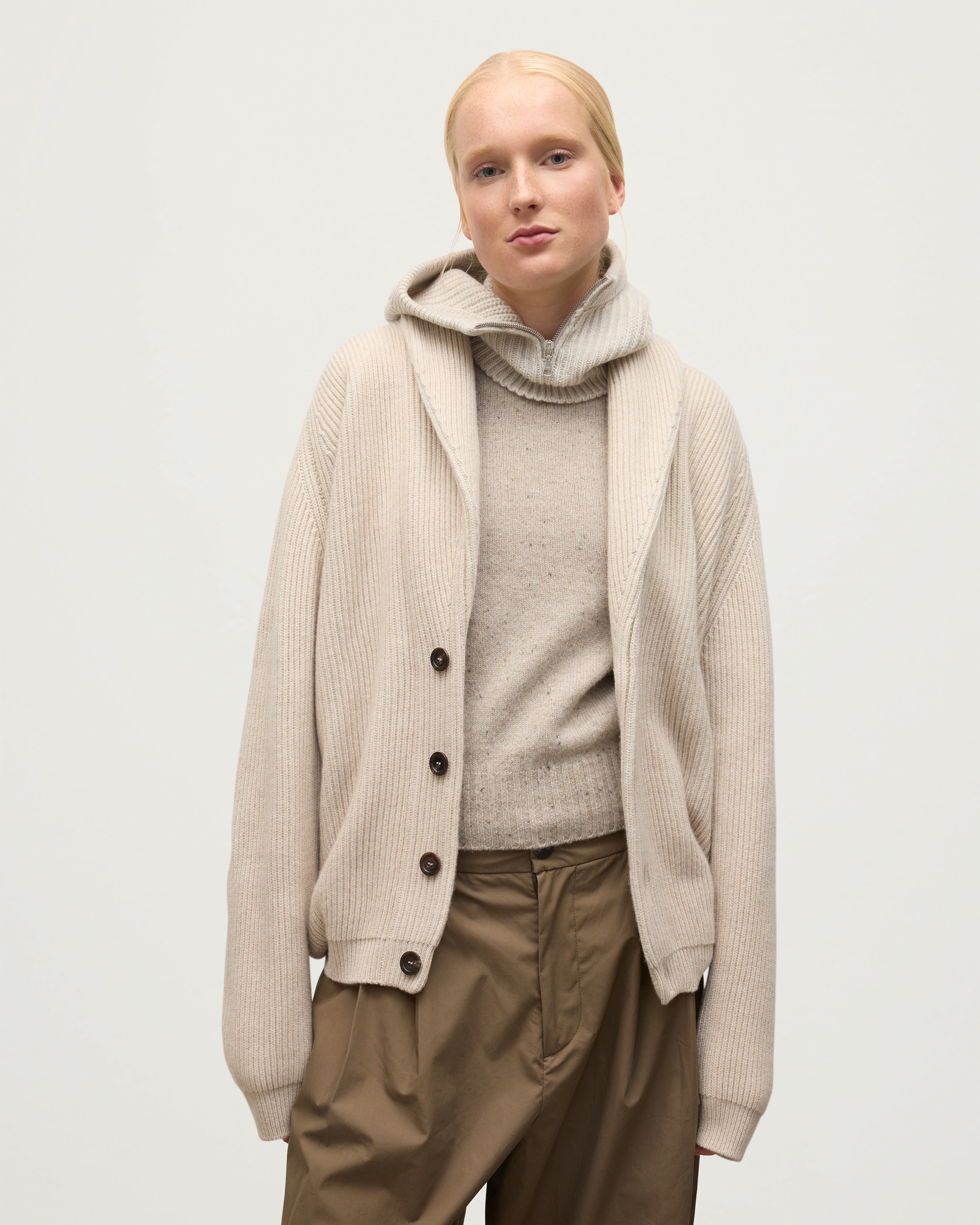 Nevis Natural Cashmere Hood