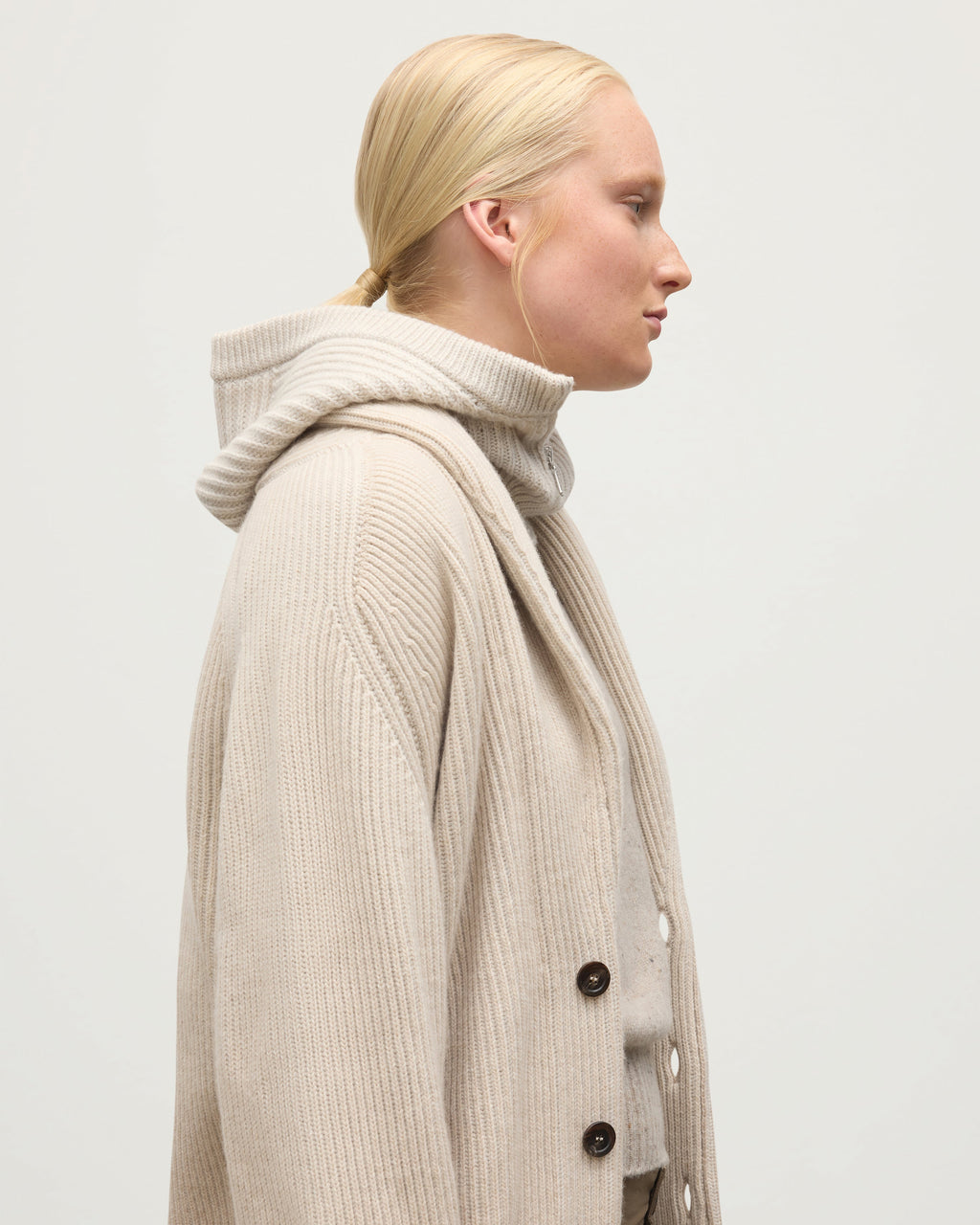 Nevis Natural Cashmere Hood