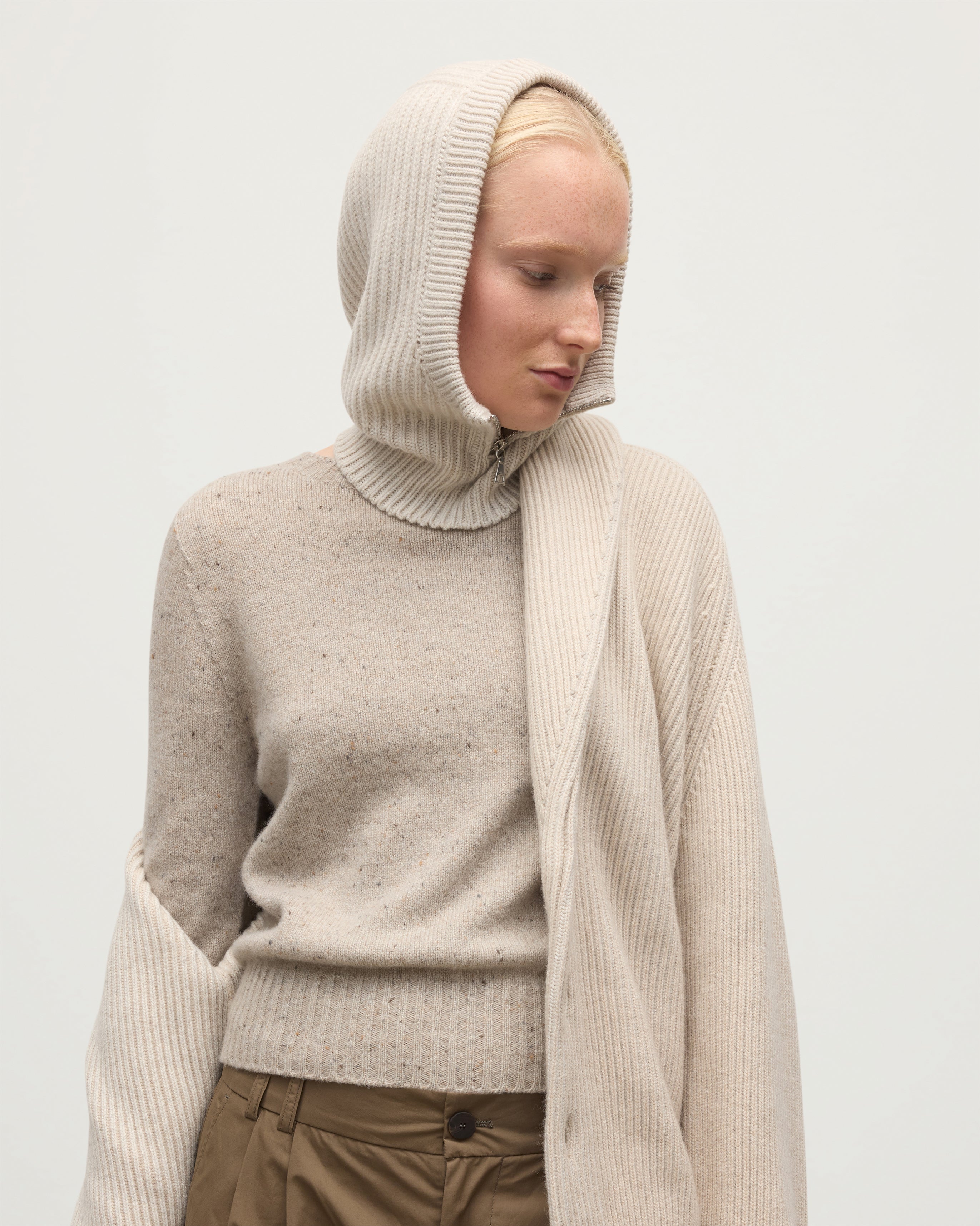 Nevis Natural Cashmere Hood