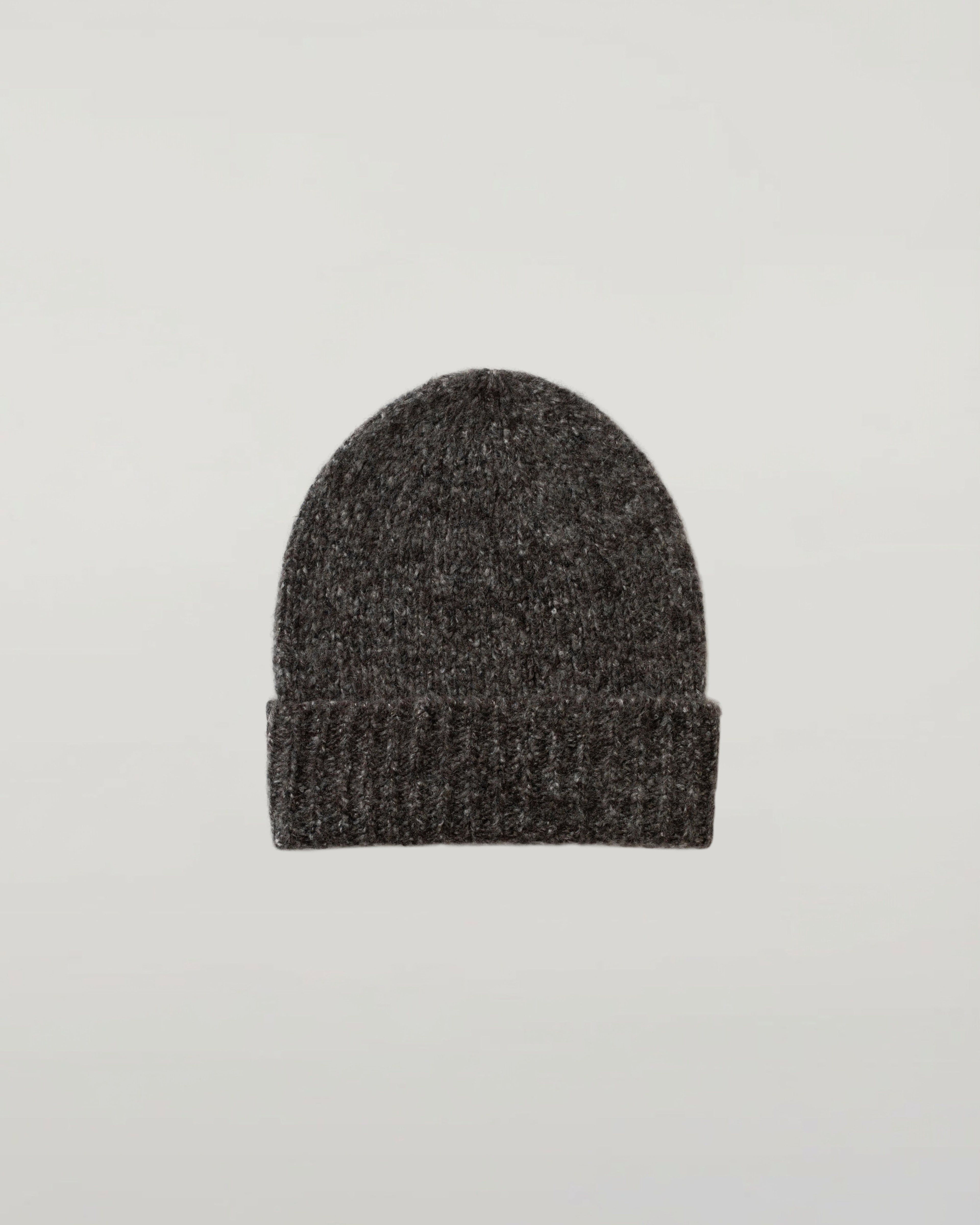 Cashmere Bouclé Charcoal Beanie
