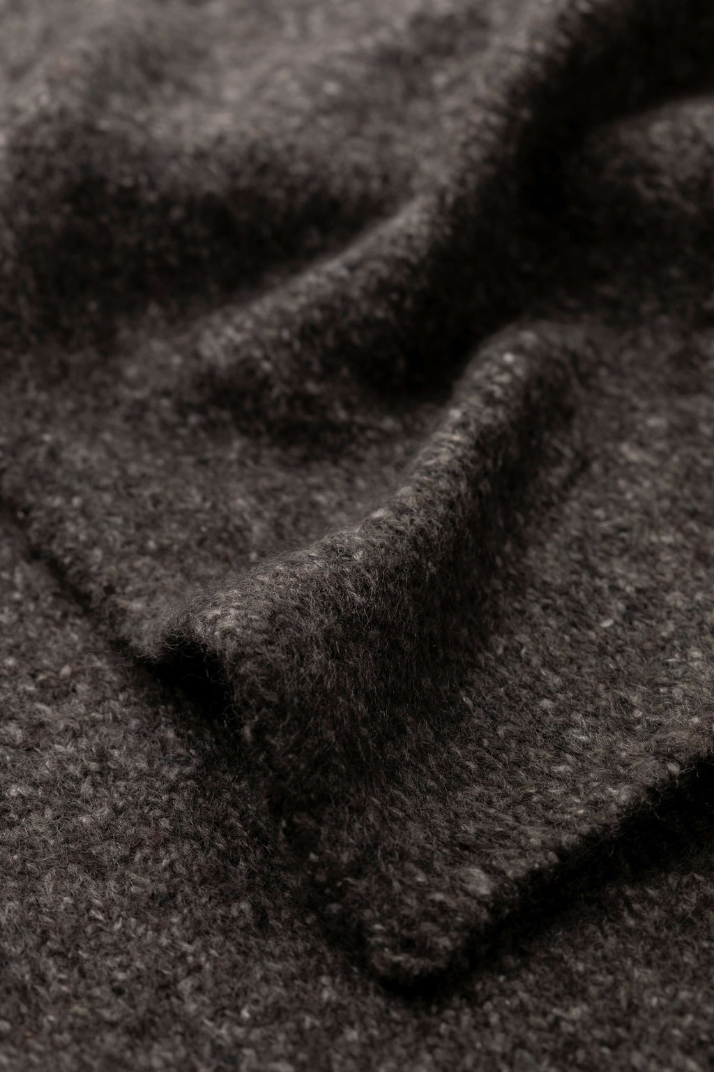Cashmere Bouclé Charcoal Scarf