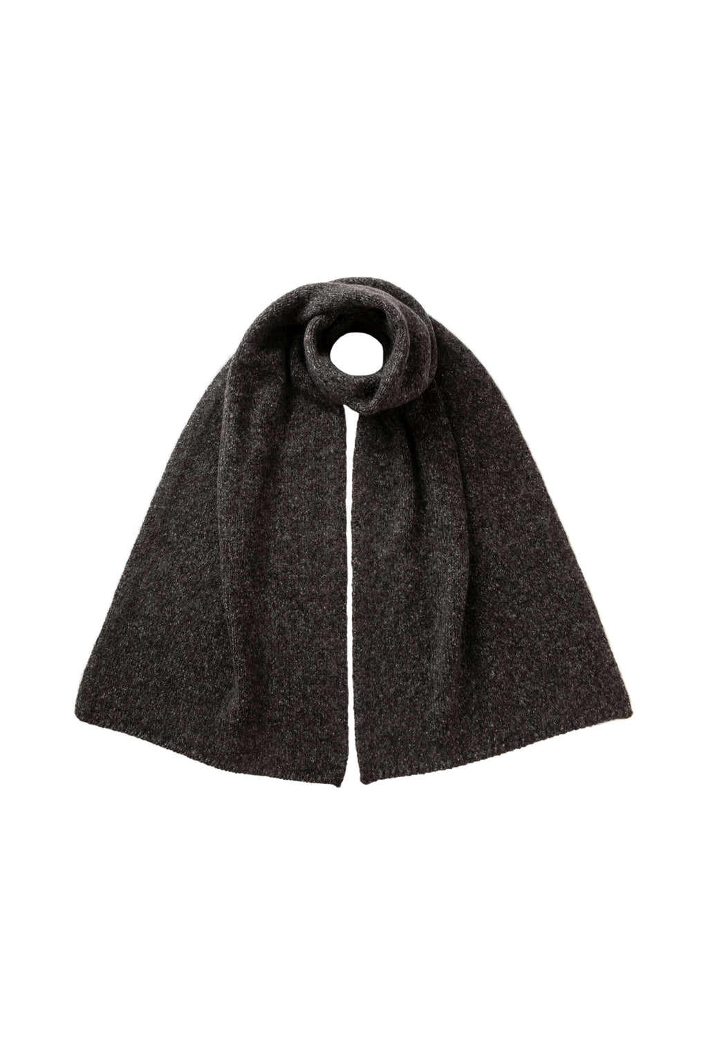 Cashmere Bouclé Charcoal Scarf