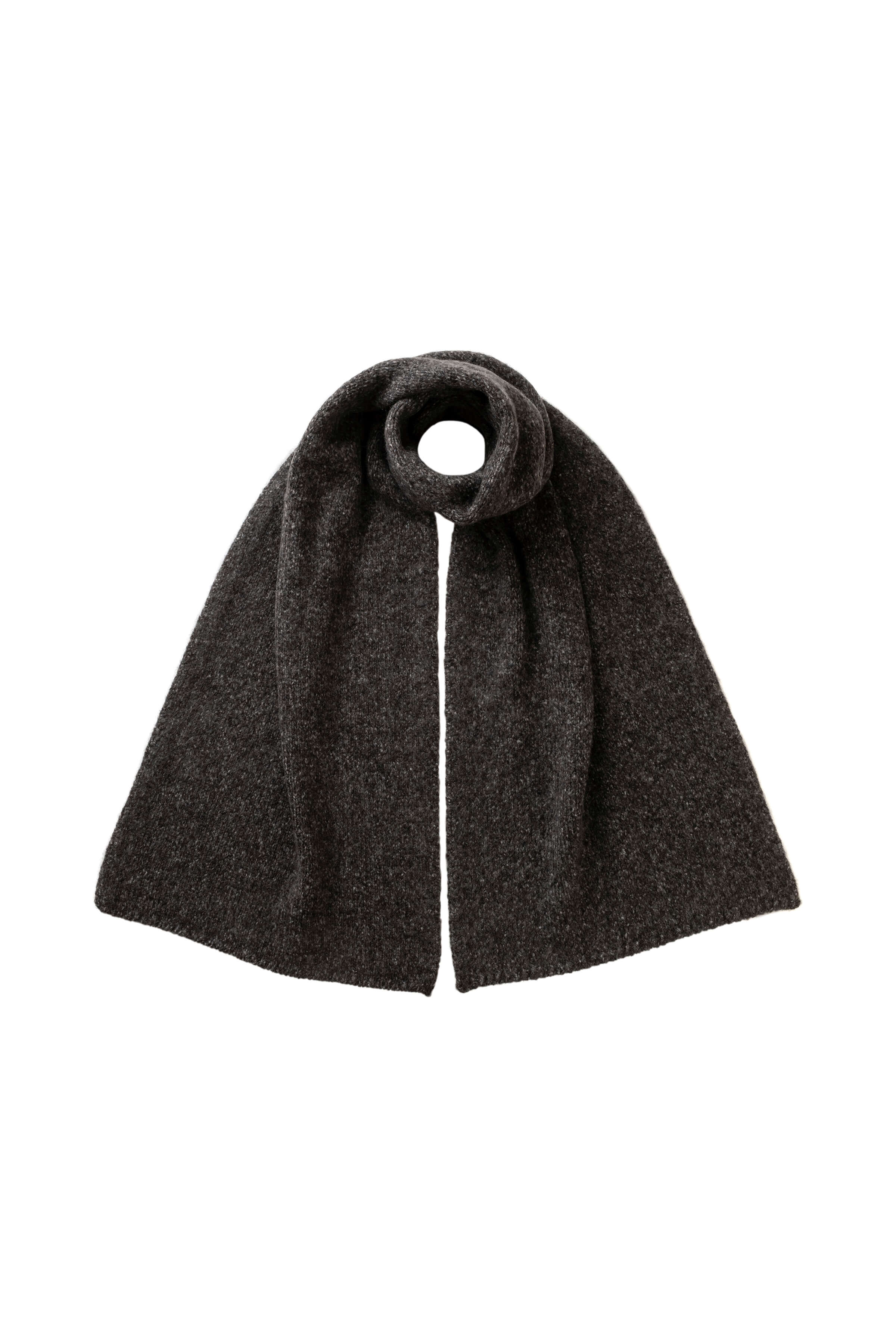 Cashmere Bouclé Charcoal Scarf