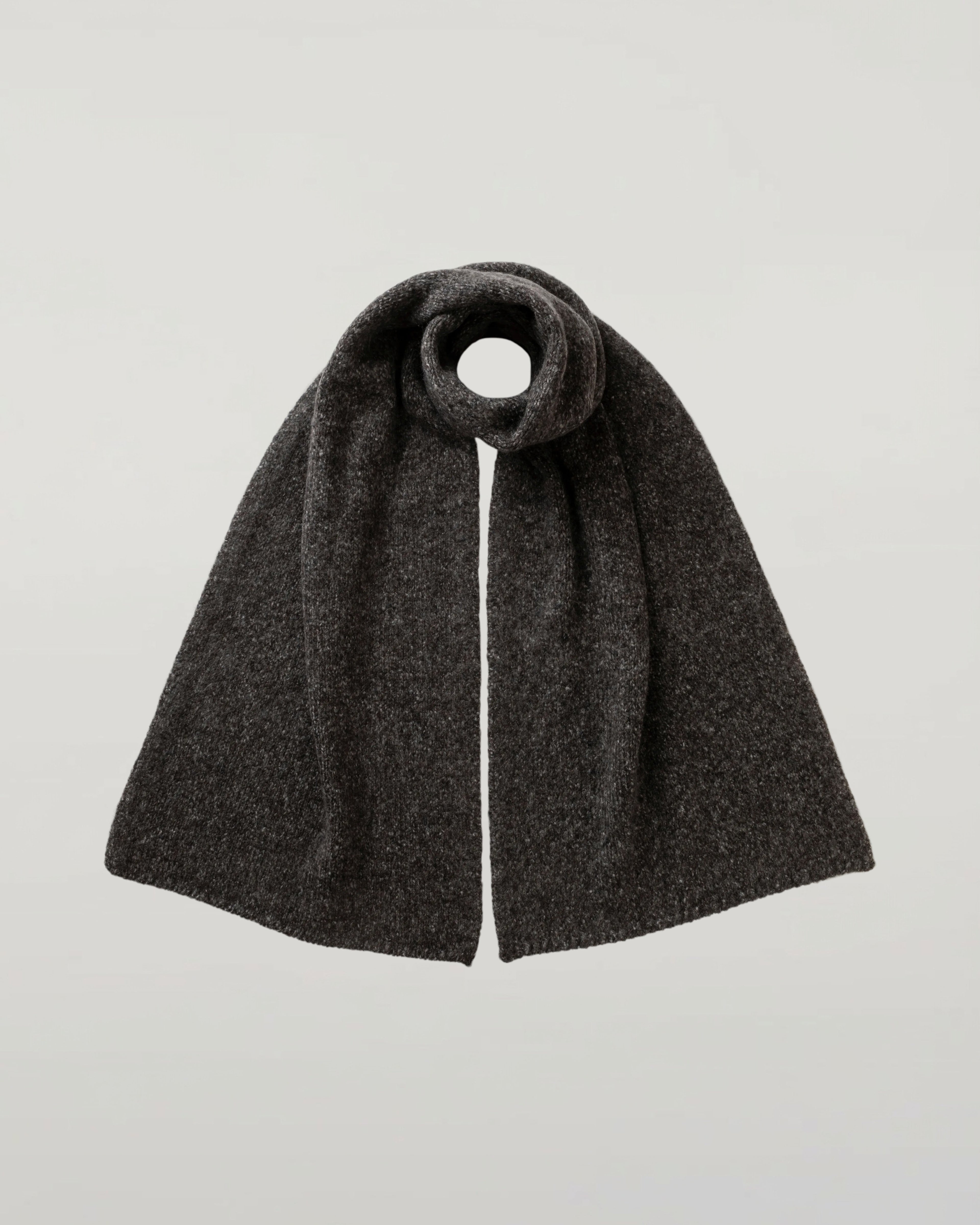 Cashmere Bouclé Charcoal Scarf