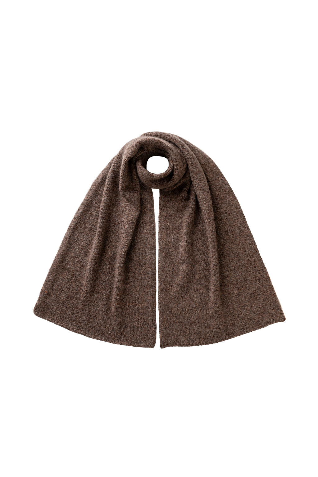Cashmere Bouclé Brown Scarf