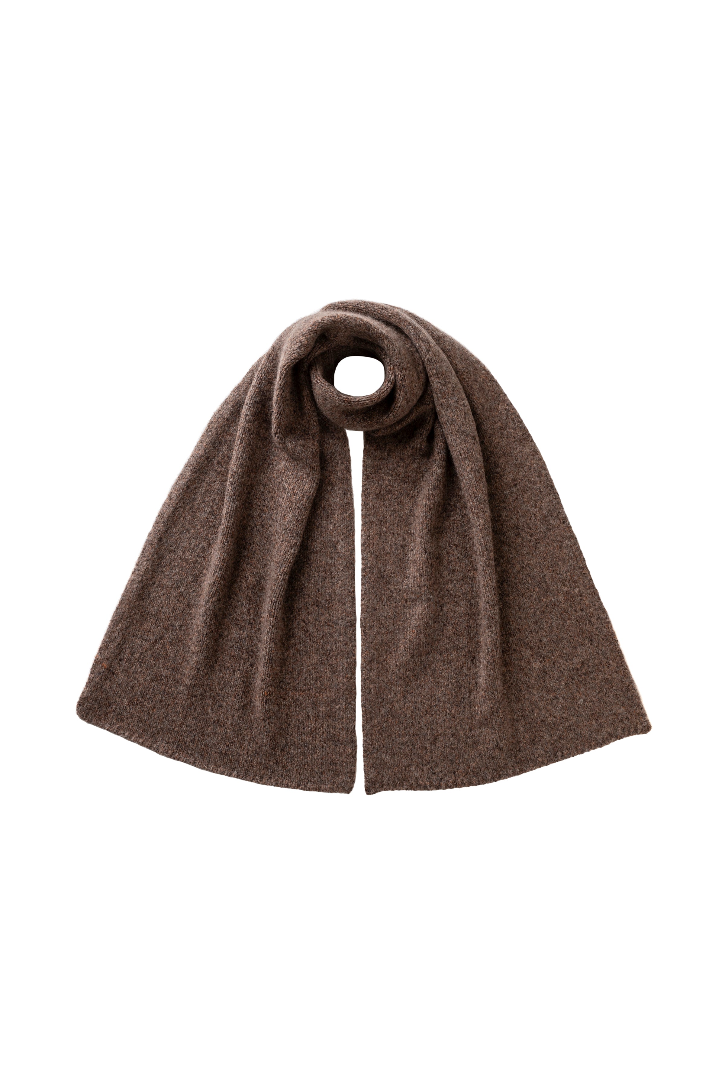 Cashmere Bouclé Brown Scarf