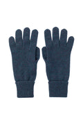 Navy Cashmere Gloves with Turnback Cuffs