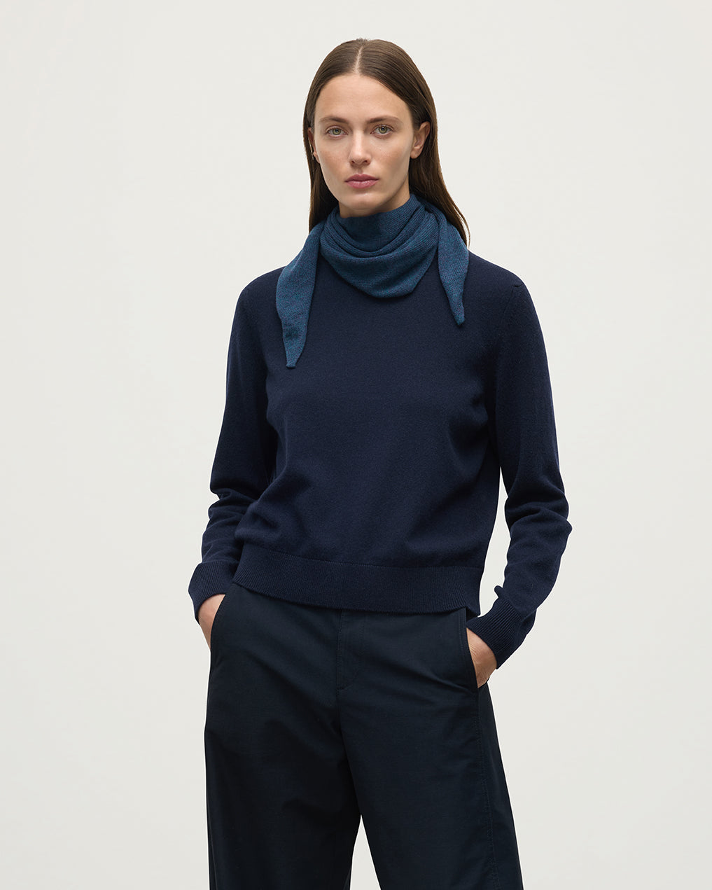 Reel Navy Cashmere Bandana