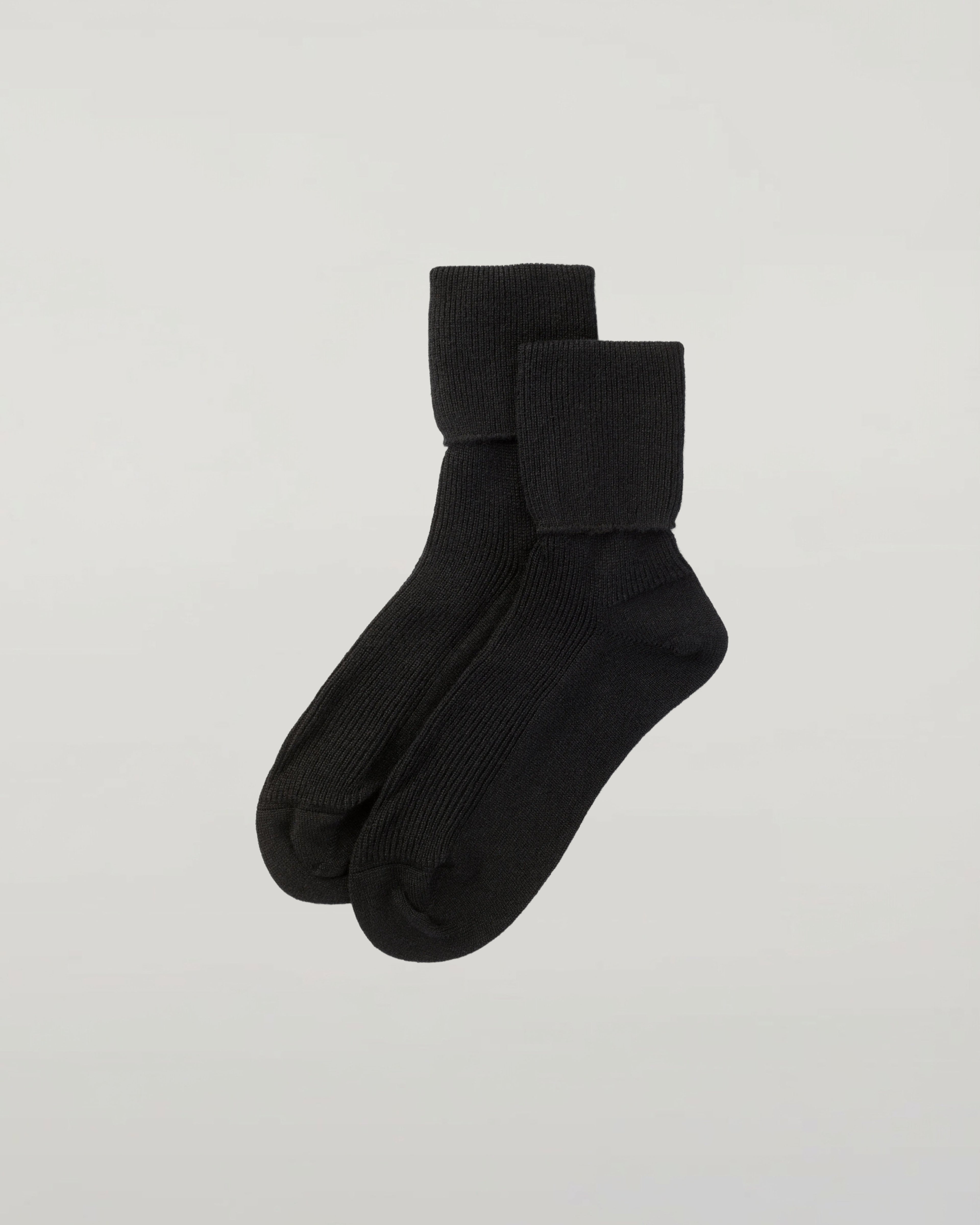 Women's Black Cashmere Socks